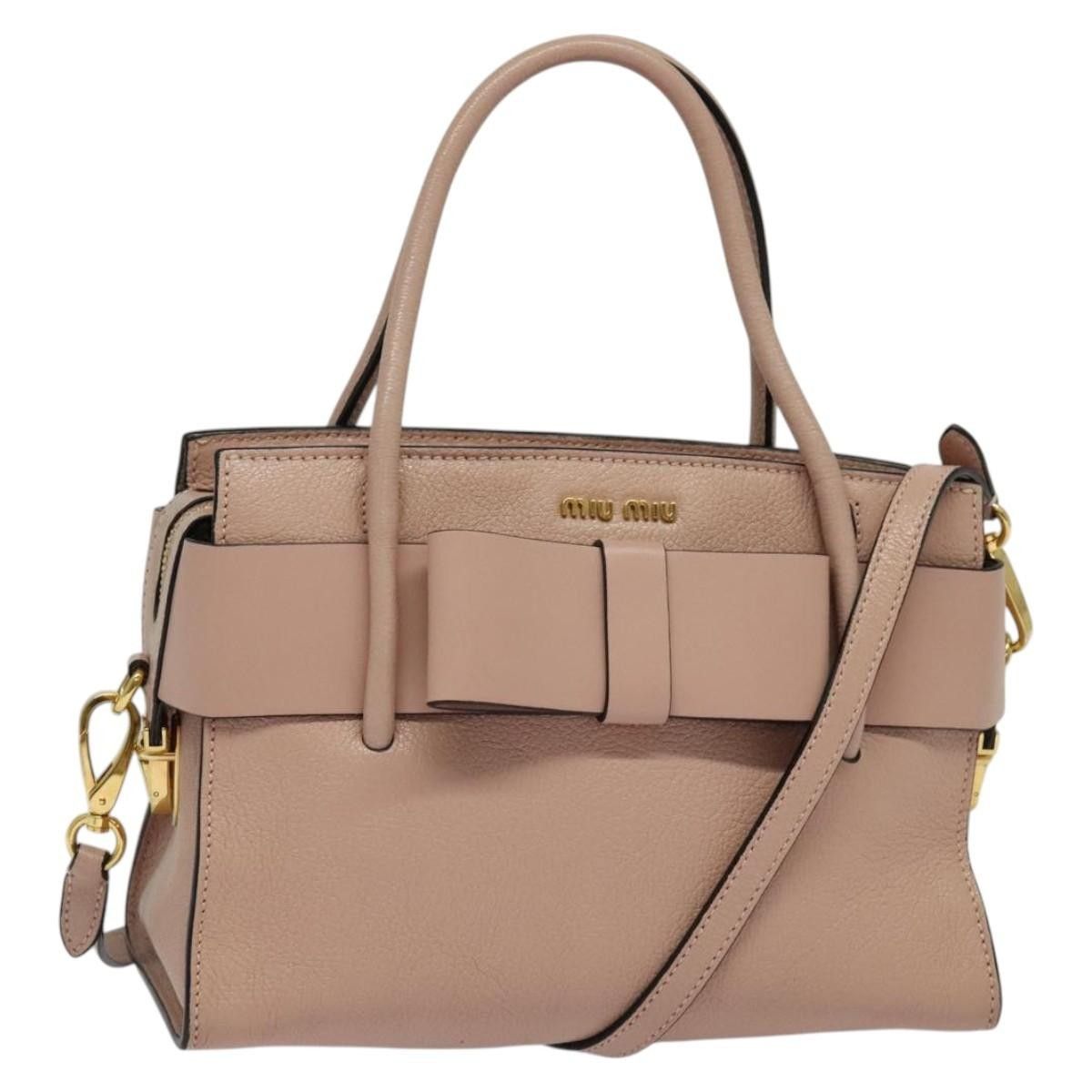 Miu Miu Miu Miu Madras Fiocco Bow Tote Leather Size ONE SIZE - 14 Thumbnail