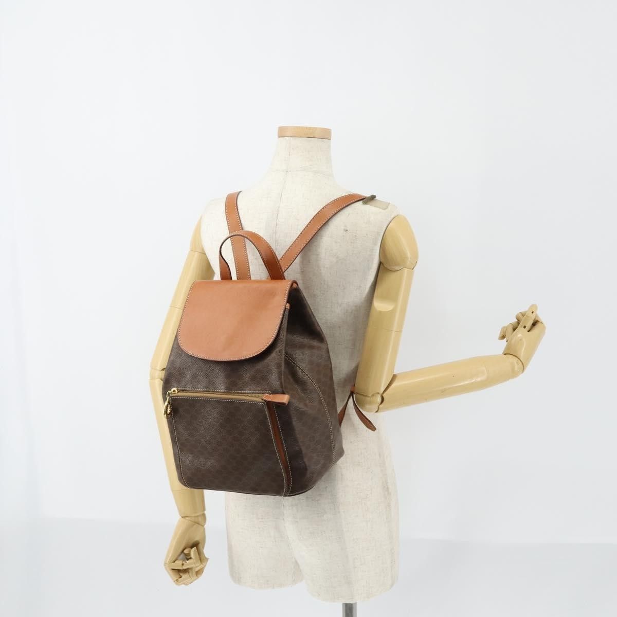 Celine Celine Vintage Macadam Backpack Canvas and Leather Size ONE SIZE - 13 Thumbnail