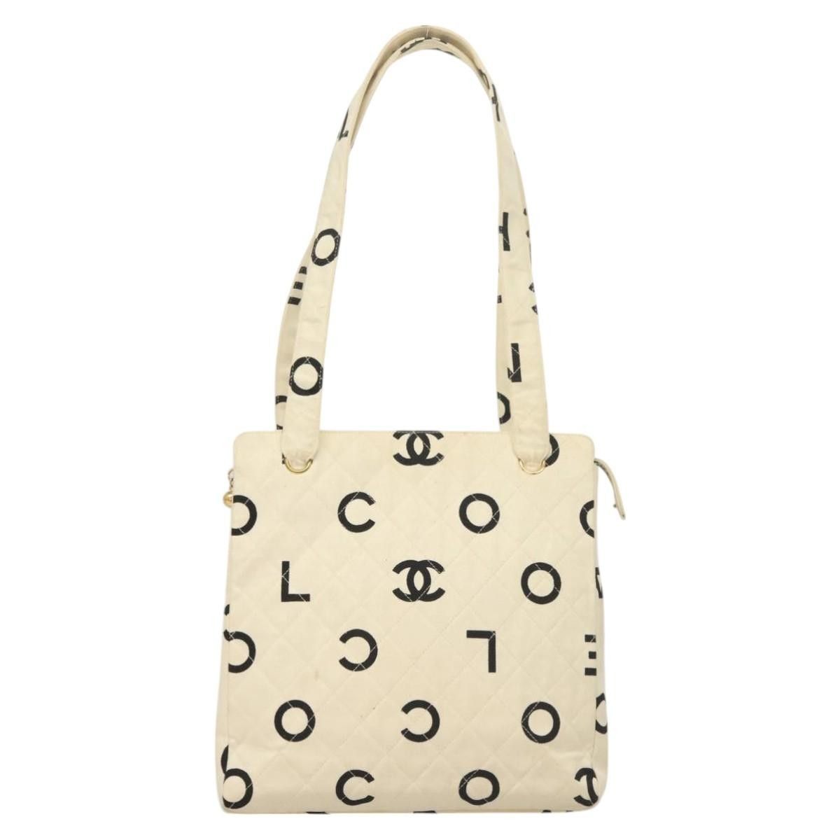 Chanel Chanel Vintage Coco Logo Zip Tote Quilted Printed Canvas Size ONE SIZE - 16 Thumbnail