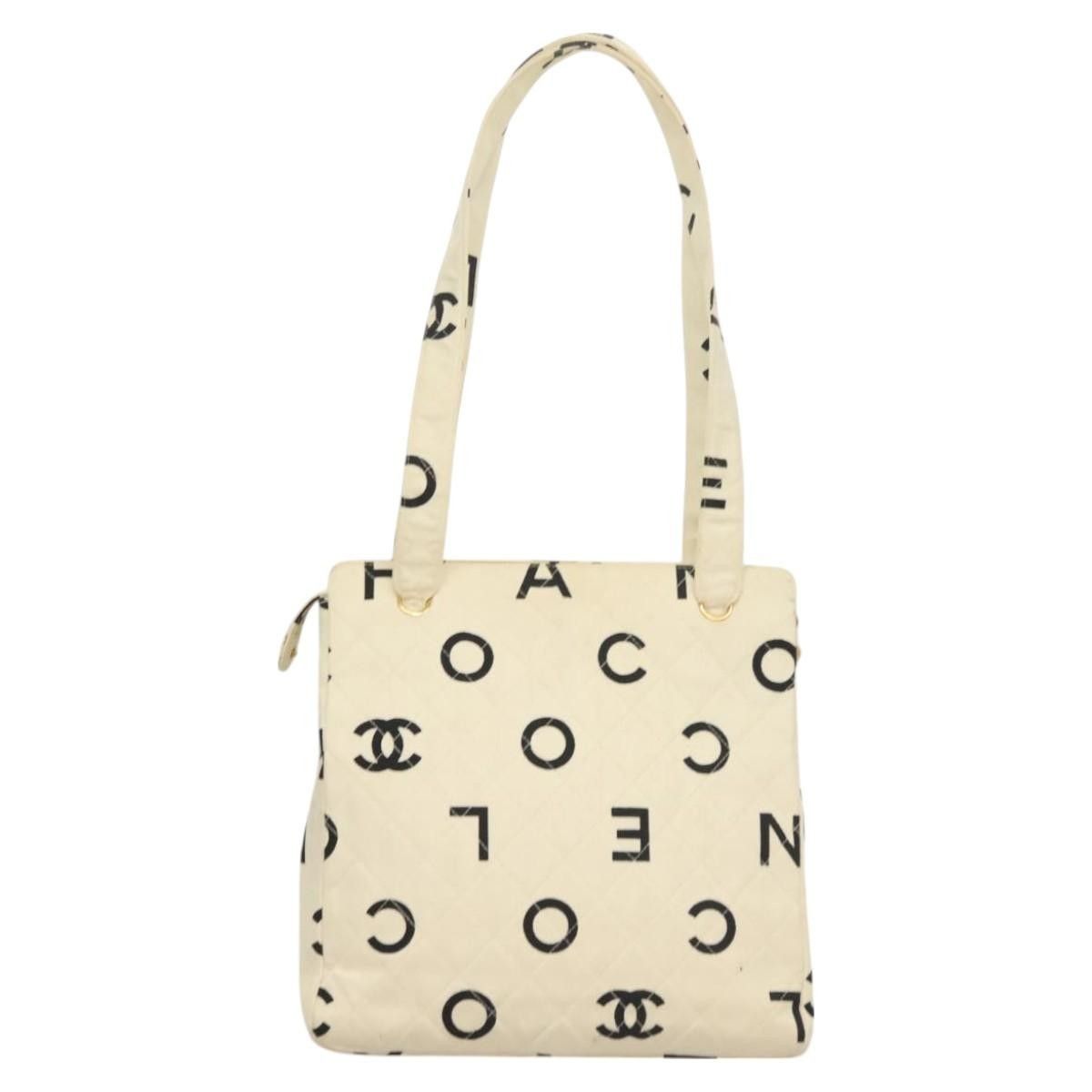 Chanel Chanel Vintage Coco Logo Zip Tote Quilted Printed Canvas Size ONE SIZE - 2 Thumbnail