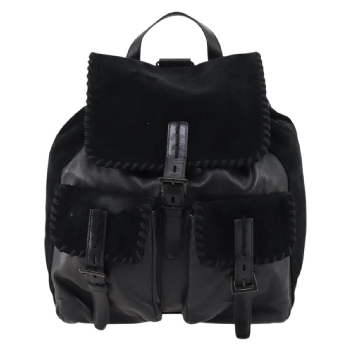 Prada Prada Vela Double Front Pocket Backpack Leather Size ONE SIZE - 24 Thumbnail
