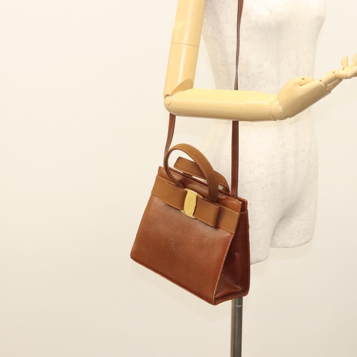 Salvatore Ferragamo Salvatore Ferragamo Convertible Vara Bow Tote Leather Size ONE SIZE - 13 Thumbnail