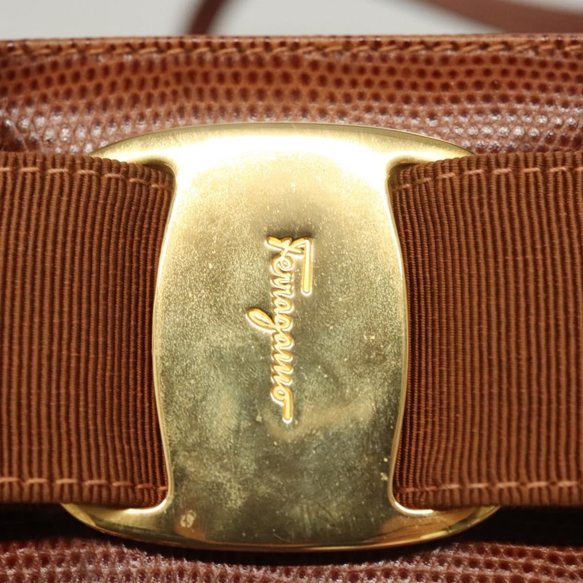 Salvatore Ferragamo Salvatore Ferragamo Convertible Vara Bow Tote Leather Size ONE SIZE - 12 Thumbnail