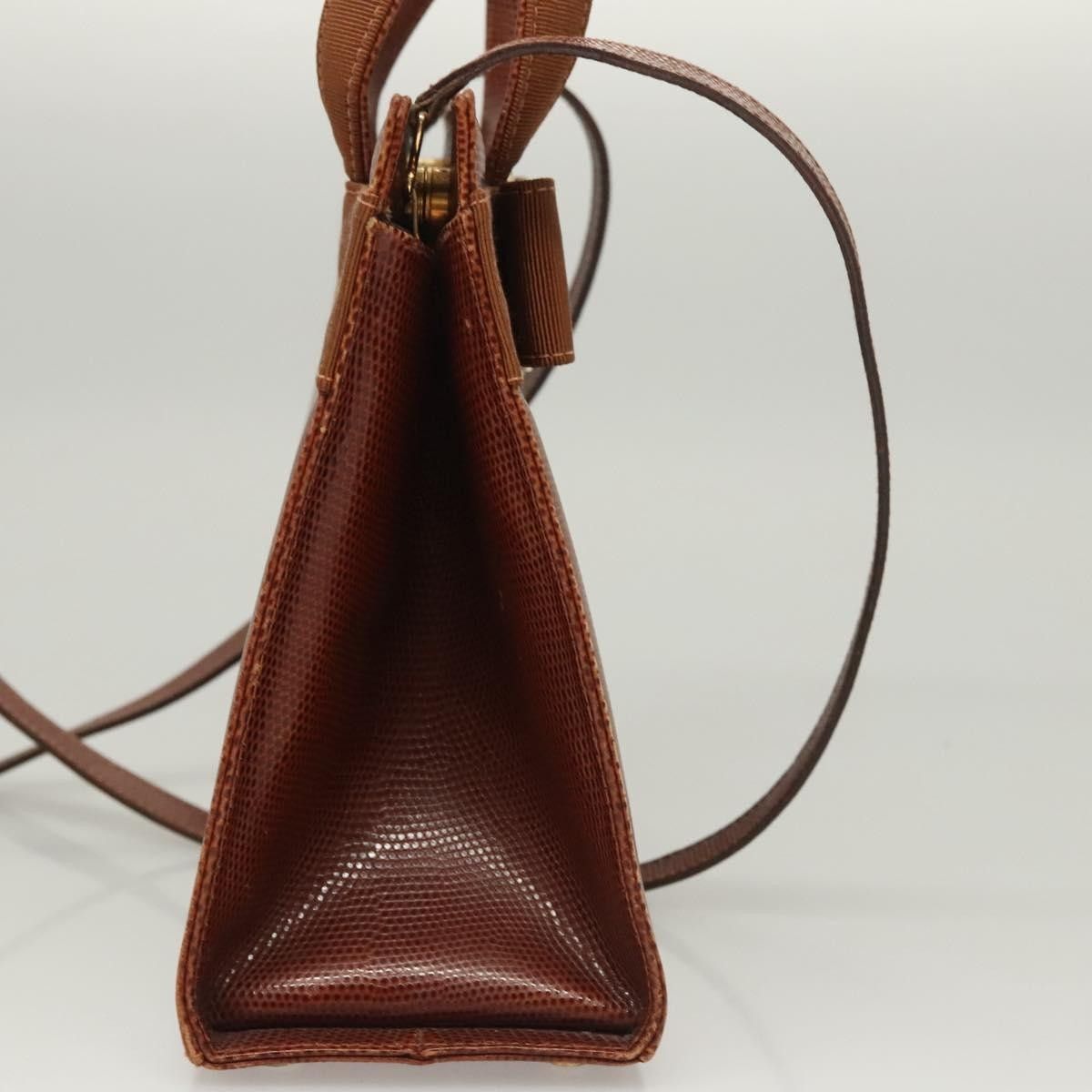 Salvatore Ferragamo Salvatore Ferragamo Convertible Vara Bow Tote Leather Size ONE SIZE - 4 Thumbnail
