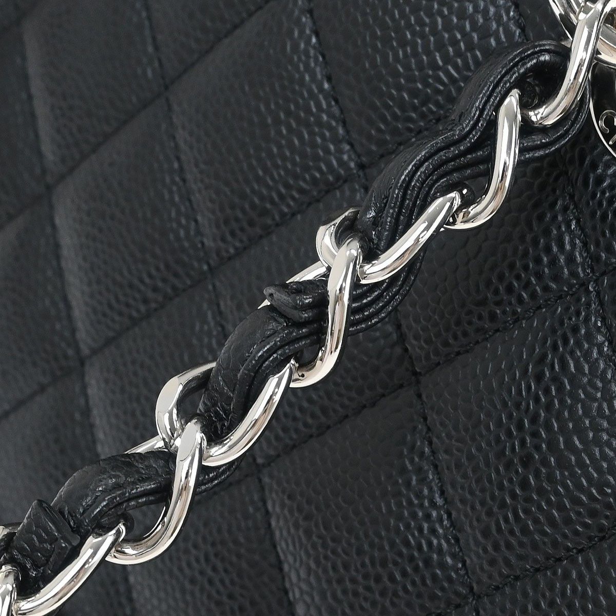 Chanel Chanel Petite Shopping Tote Quilted Caviar Size ONE SIZE - 9 Thumbnail
