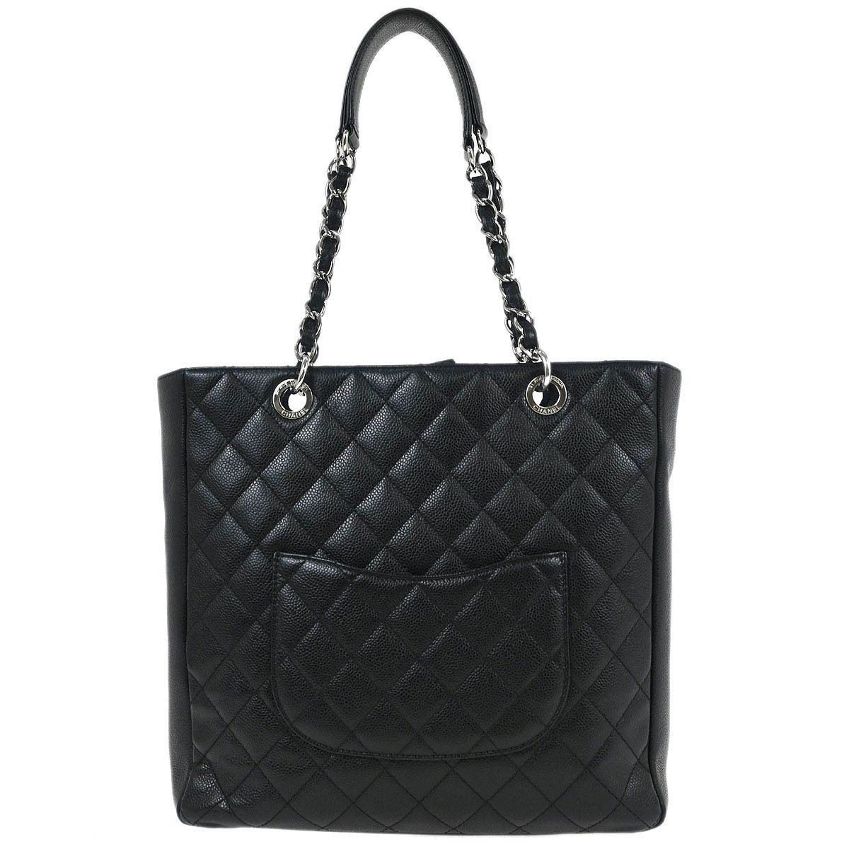 Chanel Chanel Petite Shopping Tote Quilted Caviar Size ONE SIZE - 2 Thumbnail