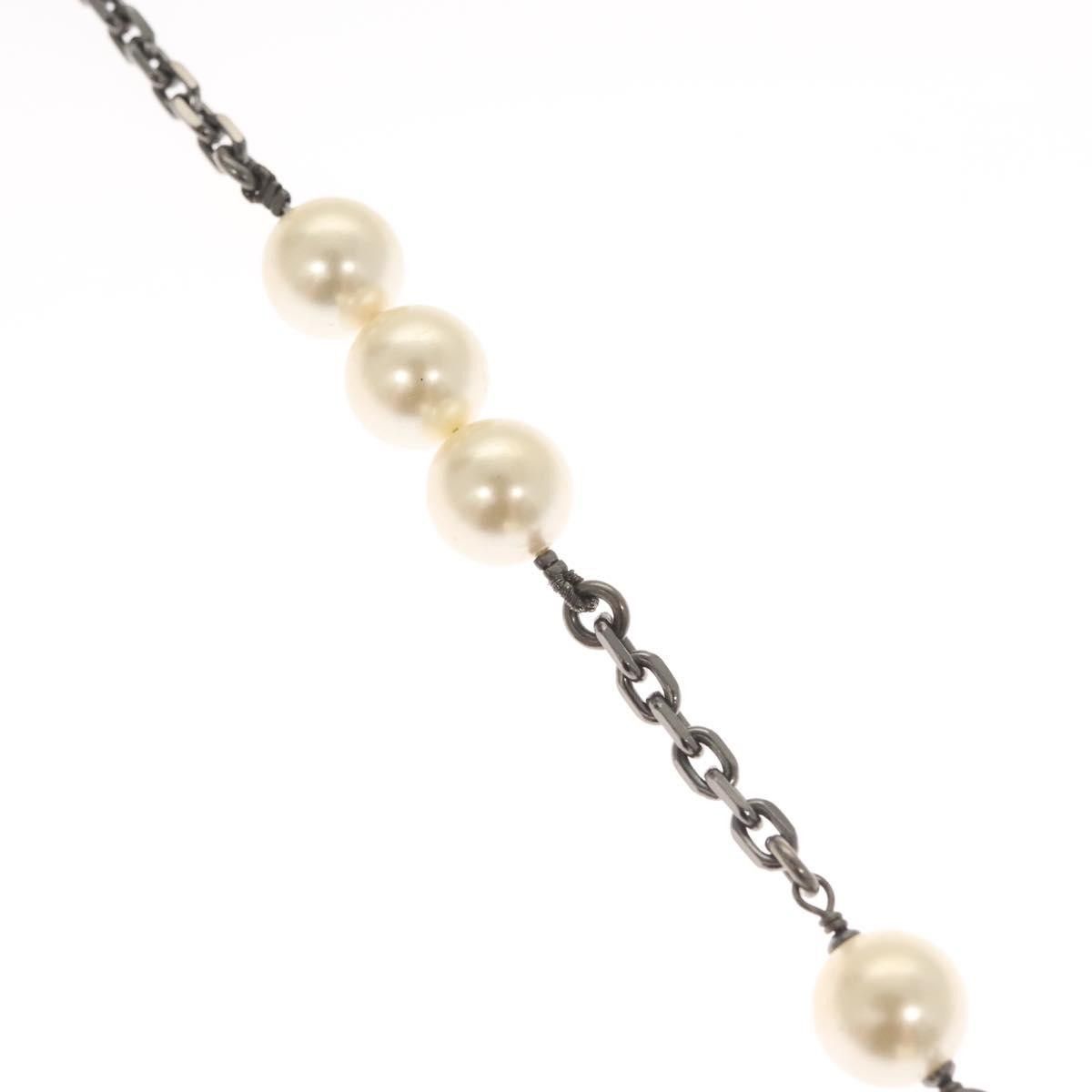 Chanel CC Pearl Necklace Faux Pearls and Metal