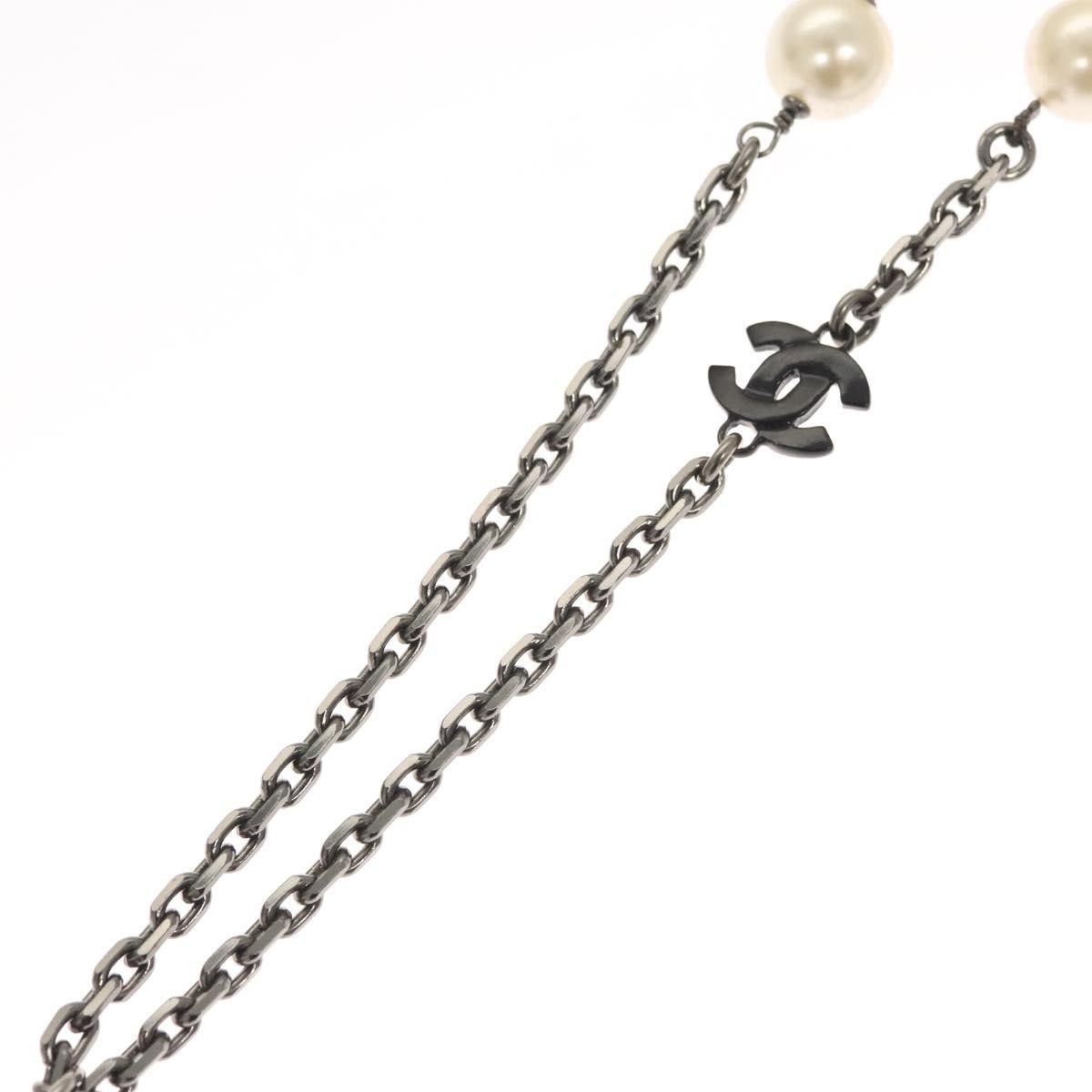 Chanel CC Pearl Necklace Faux Pearls and Metal