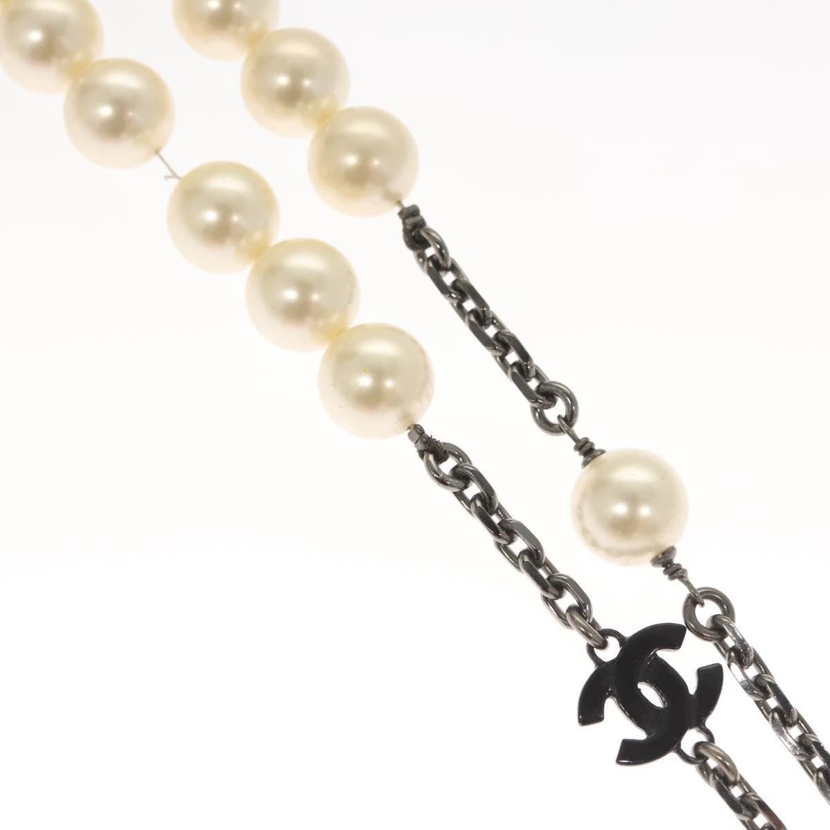 Chanel CC Pearl Necklace Faux Pearls and Metal