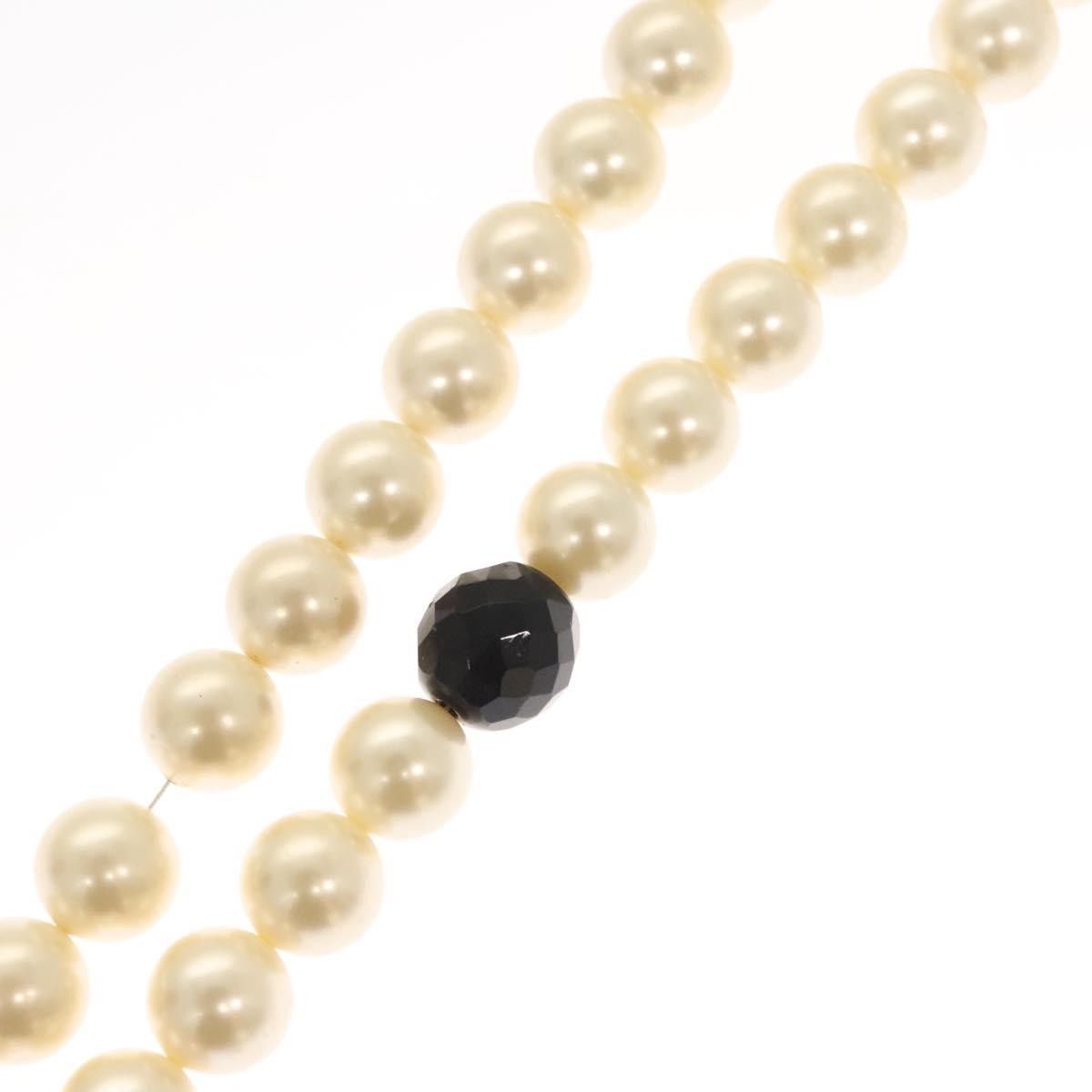 Chanel CC Pearl Necklace Faux Pearls and Metal