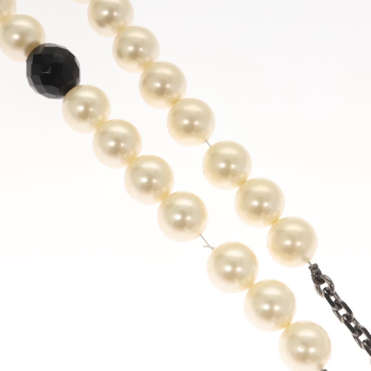 Chanel CC Pearl Necklace Faux Pearls and Metal