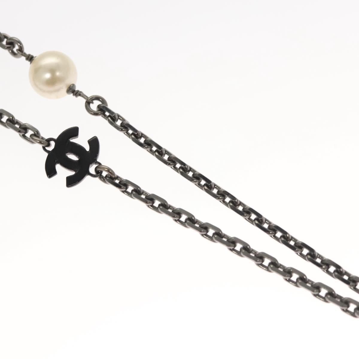 Chanel CC Pearl Necklace Faux Pearls and Metal