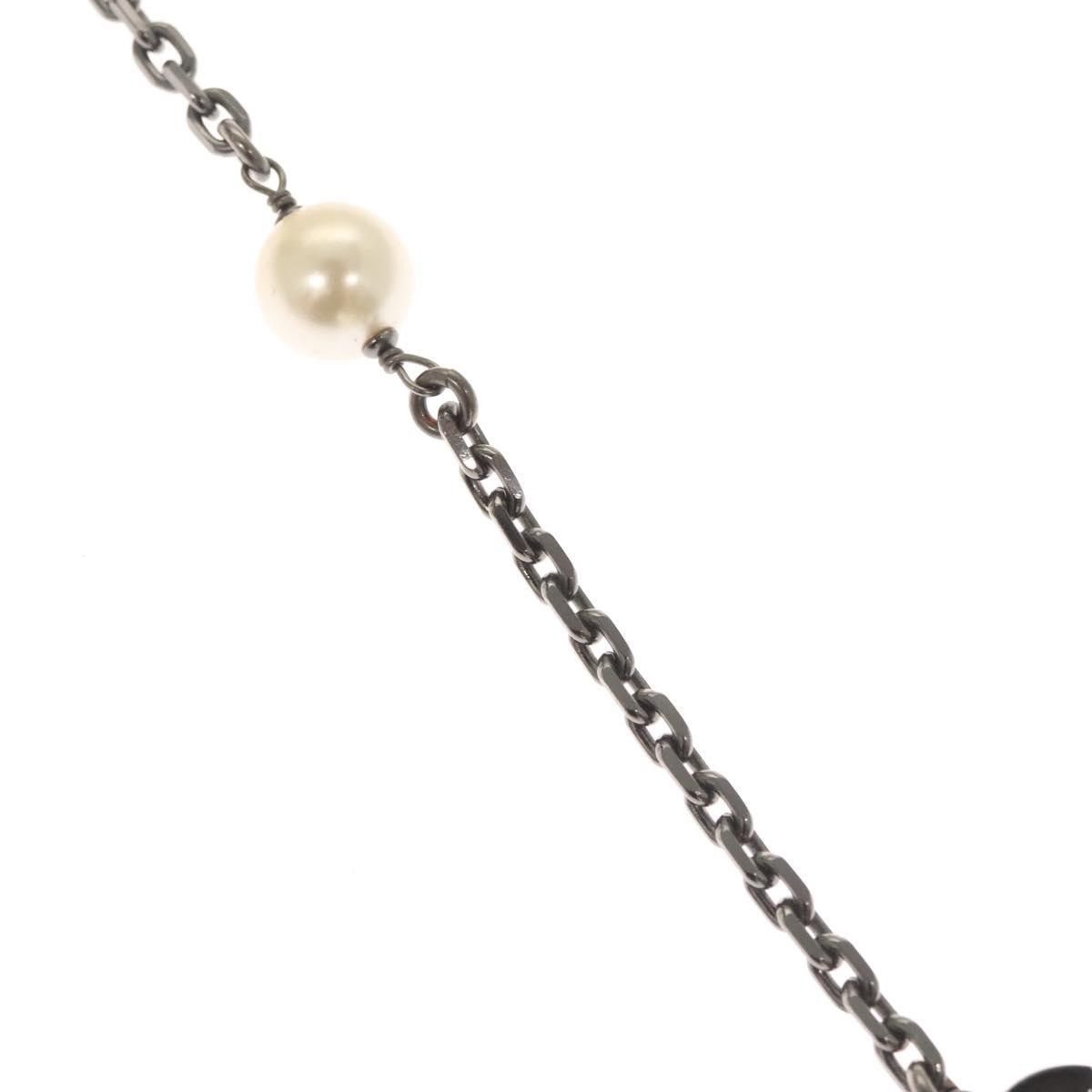 Chanel CC Pearl Necklace Faux Pearls and Metal