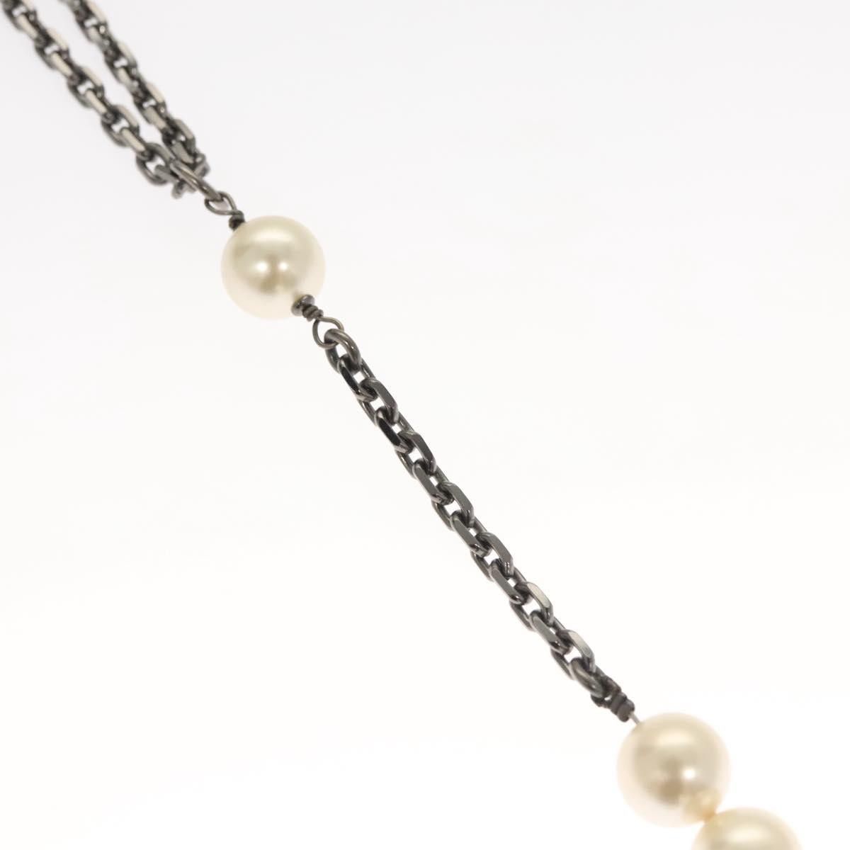 Chanel CC Pearl Necklace Faux Pearls and Metal