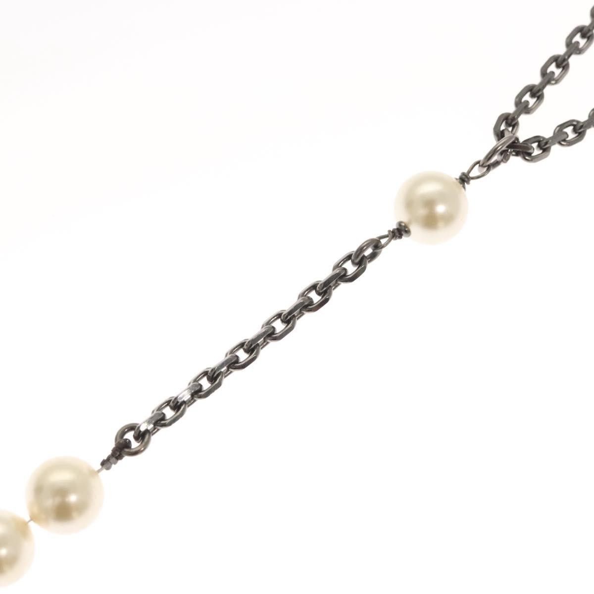 Chanel CC Pearl Necklace Faux Pearls and Metal