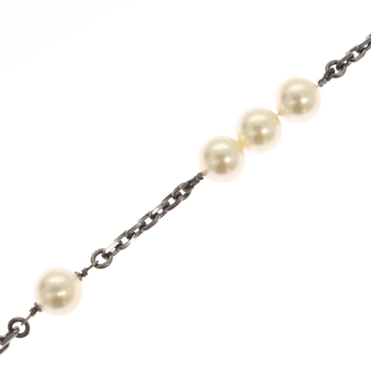 Chanel CC Pearl Necklace Faux Pearls and Metal