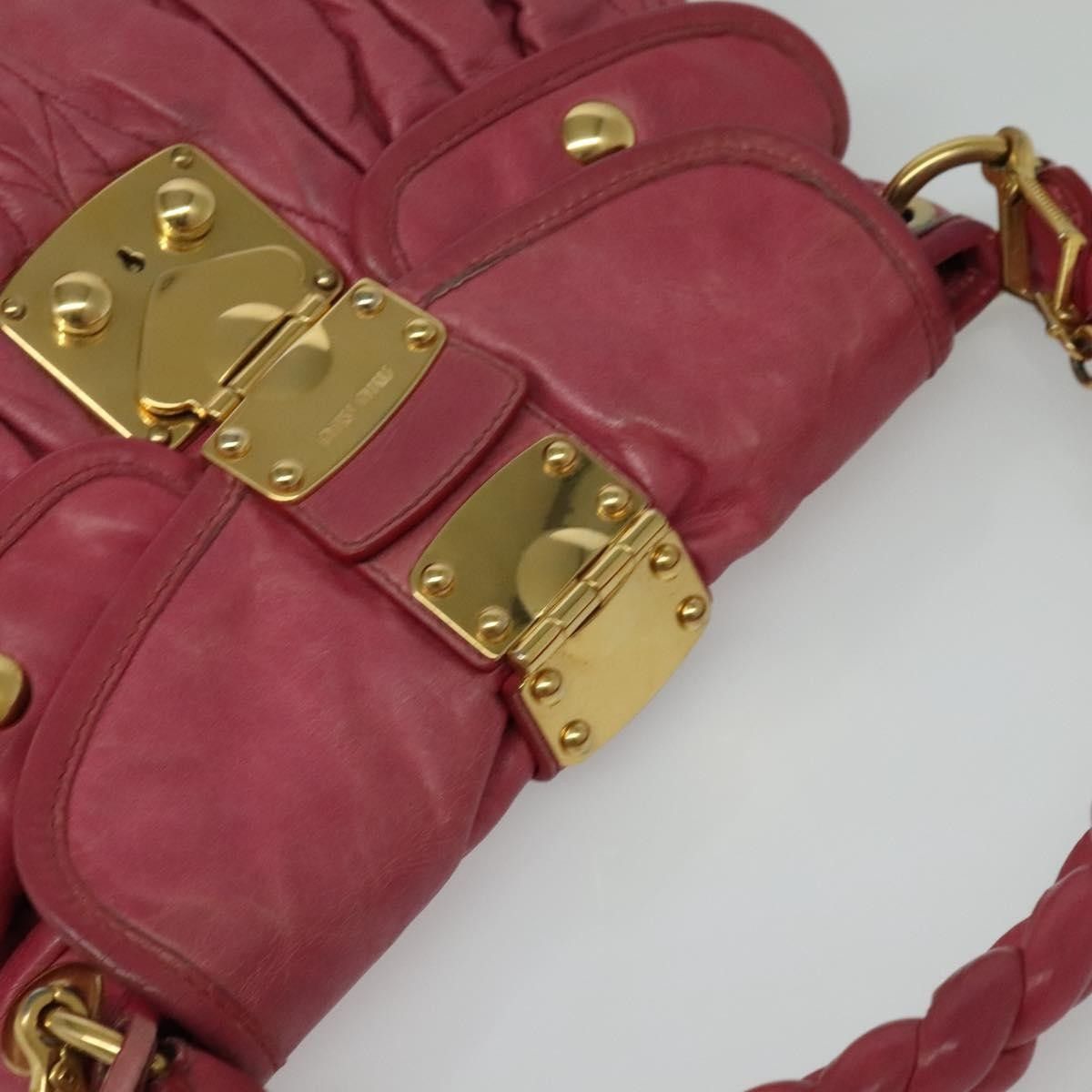 Miu Miu Miu Miu Coffer Convertible Hobo Matelasse Leather Size ONE SIZE - 16 Thumbnail