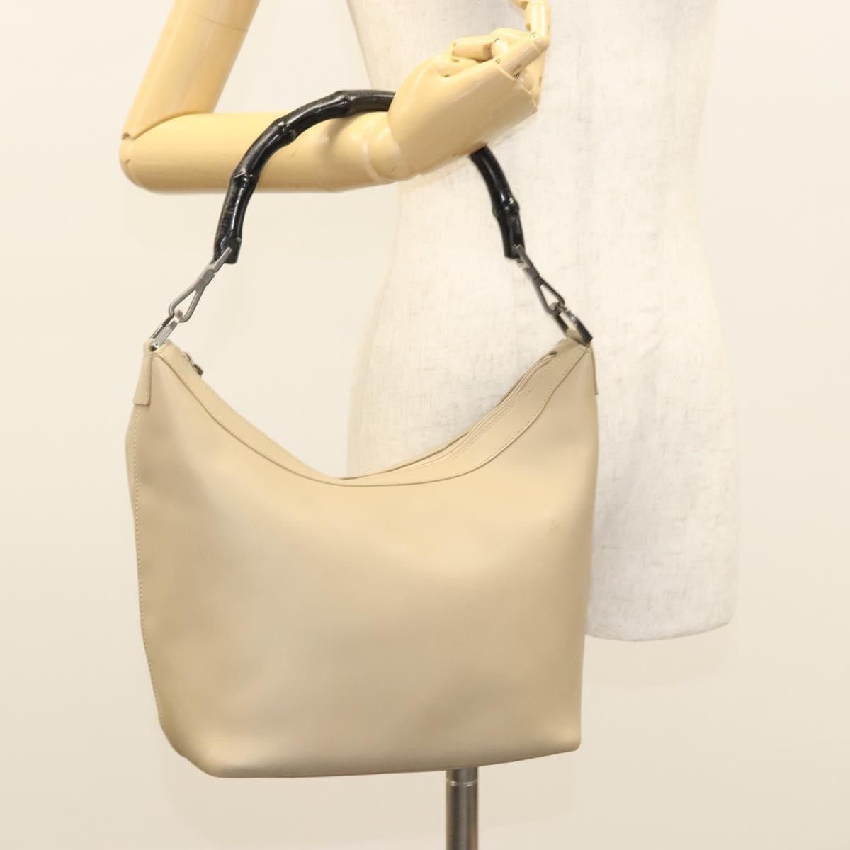 Gucci Gucci Vintage Bamboo Shoulder Bag Leather Size ONE SIZE - 14 Thumbnail