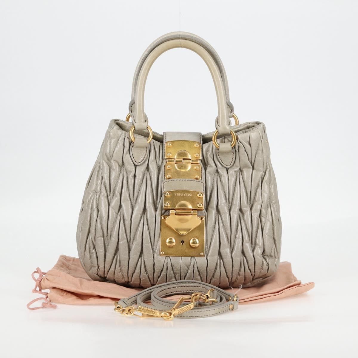 Miu Miu Miu Miu Coffer Convertible Satchel Matelasse Leather Size ONE SIZE - 15 Thumbnail