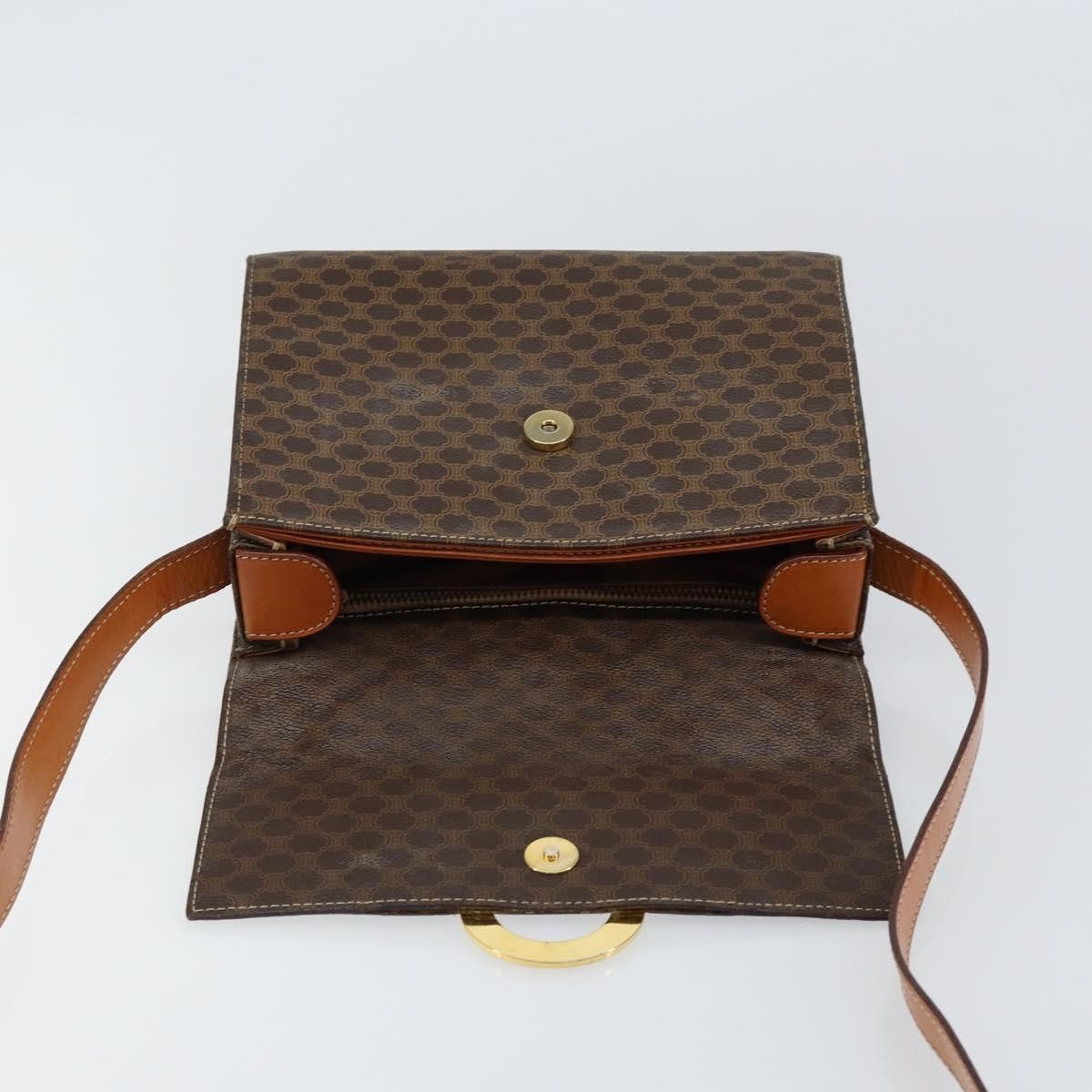 Celine Celine Vintage Macadam Circle Logo Shoulder Bag Canvas and Leather Size ONE SIZE - 20 Thumbnail