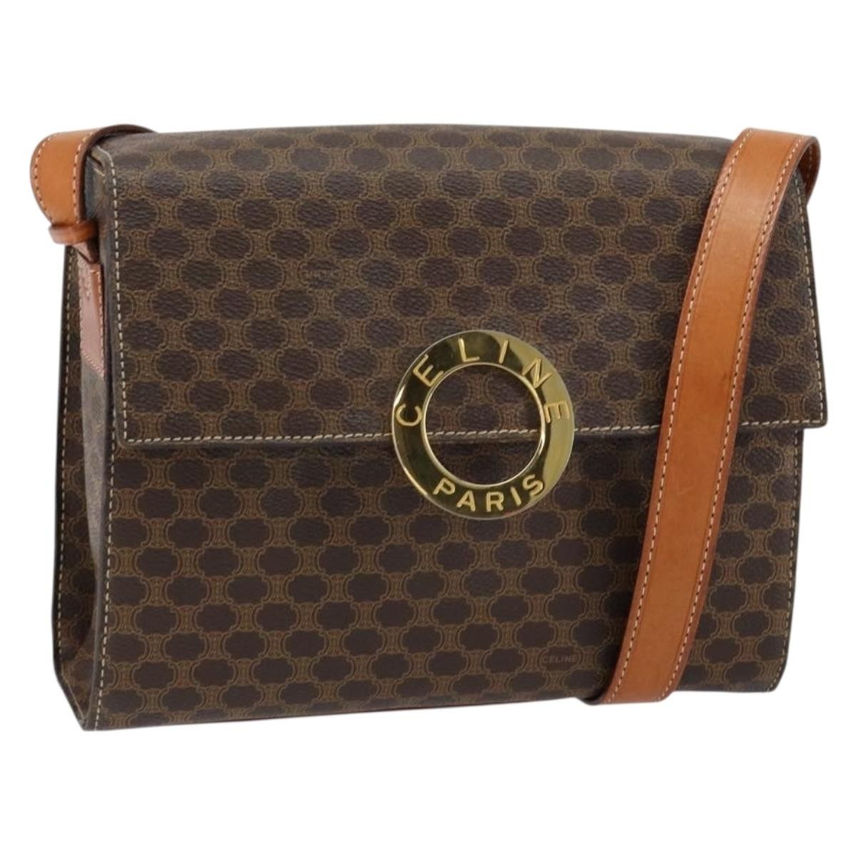 Celine Celine Vintage Macadam Circle Logo Shoulder Bag Canvas and Leather Size ONE SIZE - 19 Thumbnail