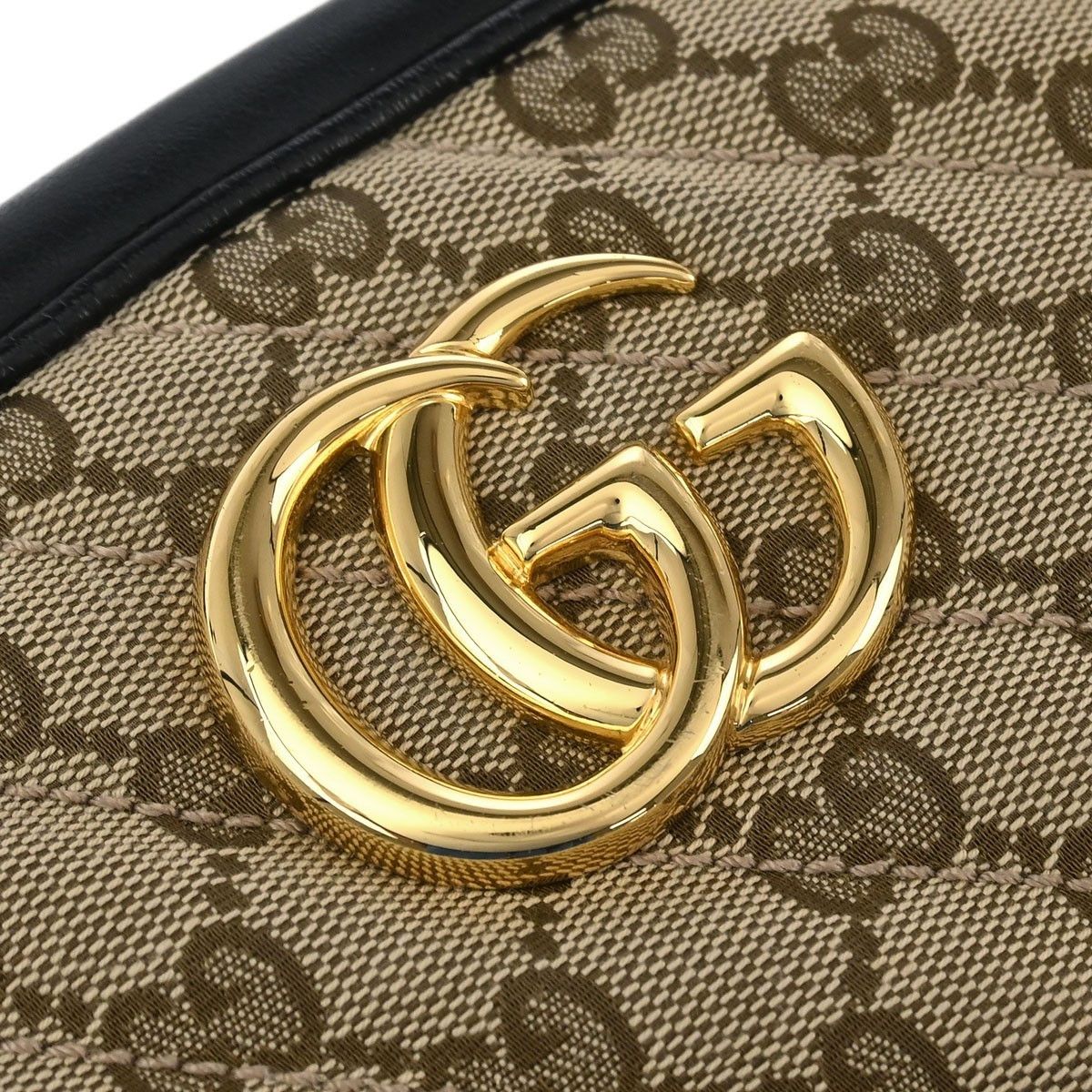 Gucci Gucci GG Marmont Shoulder Bag Diagonal Quilted GG Canvas with Leather Size ONE SIZE - 9 Thumbnail