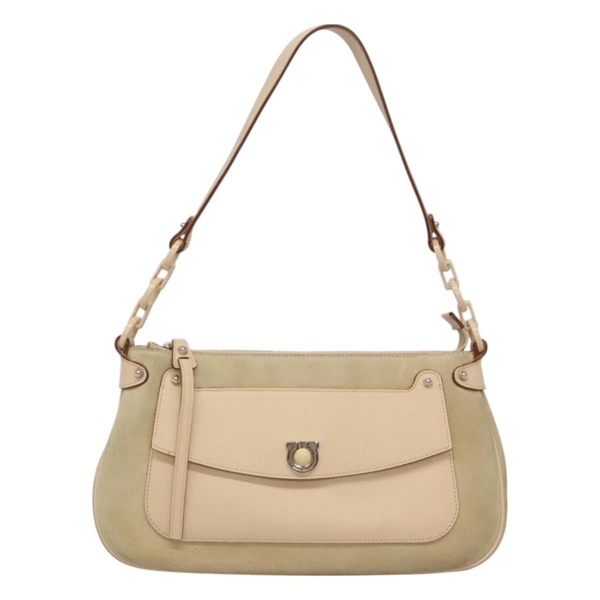 Salvatore Ferragamo Salvatore Ferragamo Gancini Shoulder Bag Suede Size ONE SIZE - 17 Thumbnail