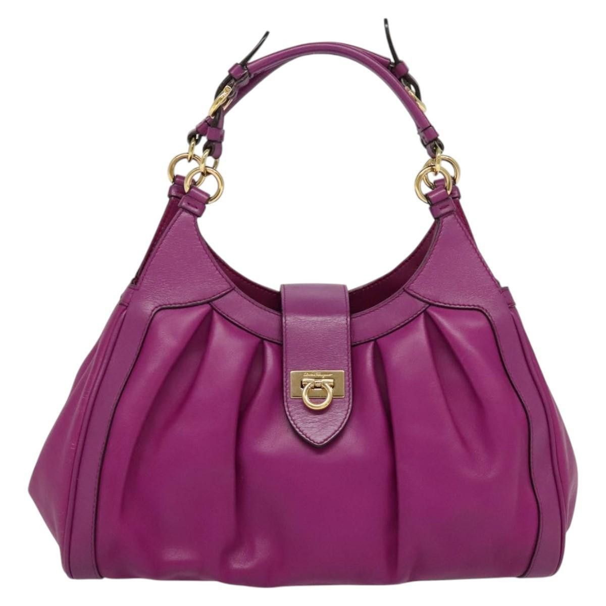 Salvatore Ferragamo Salvatore Ferragamo Gancini Shoulder Bag Leather Size ONE SIZE - 19 Thumbnail