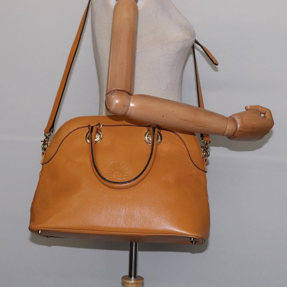 Versace Versace Vintage Sun Zip Satchel Embossed Leather Size ONE SIZE - 16 Thumbnail
