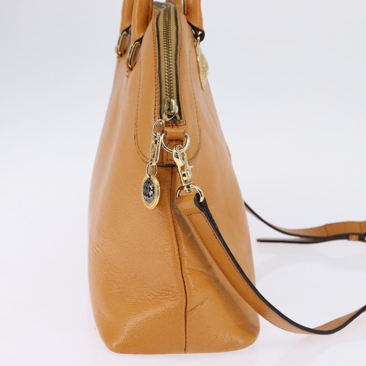Versace Versace Vintage Sun Zip Satchel Embossed Leather Size ONE SIZE - 3 Thumbnail