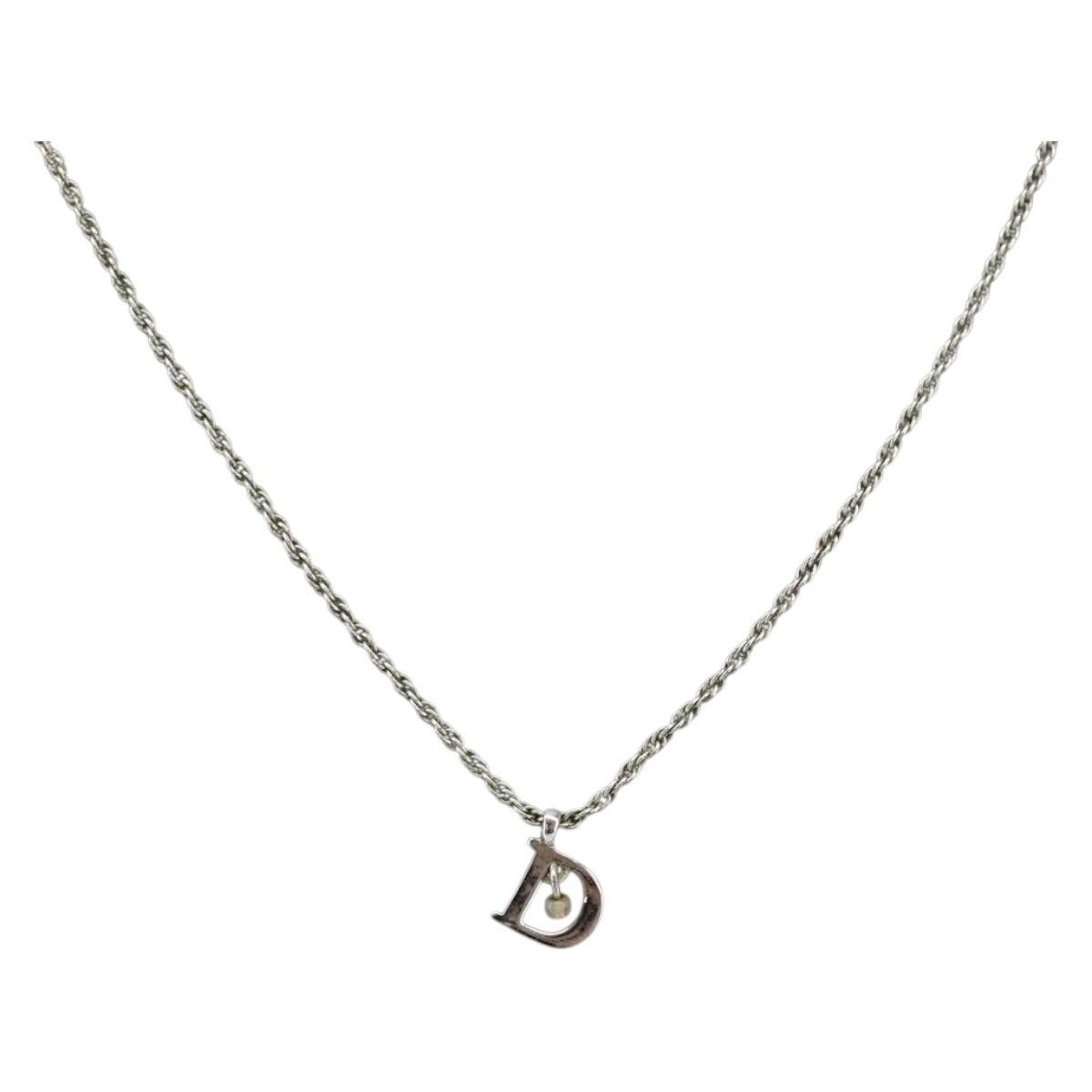 Dior Christian Dior D logo Pendant Necklace Metal Size ONE SIZE - 3 Thumbnail
