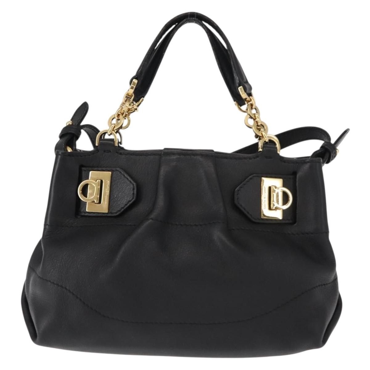 Salvatore Ferragamo Salvatore Ferragamo W Chain Tote Leather Size ONE SIZE - 18 Thumbnail