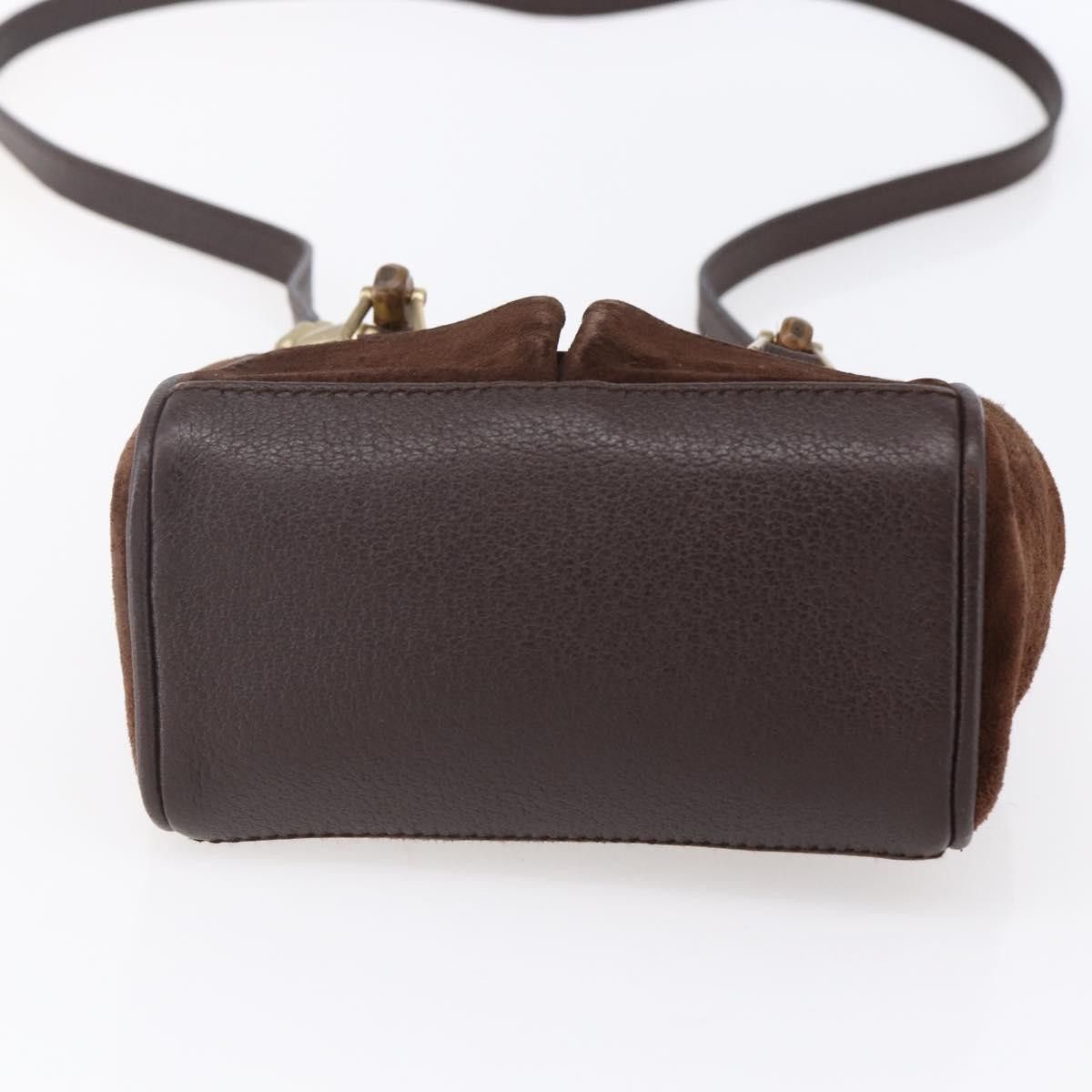 Gucci Gucci Vintage Bamboo Front Pocket Tote Suede Size ONE SIZE - 15 Thumbnail