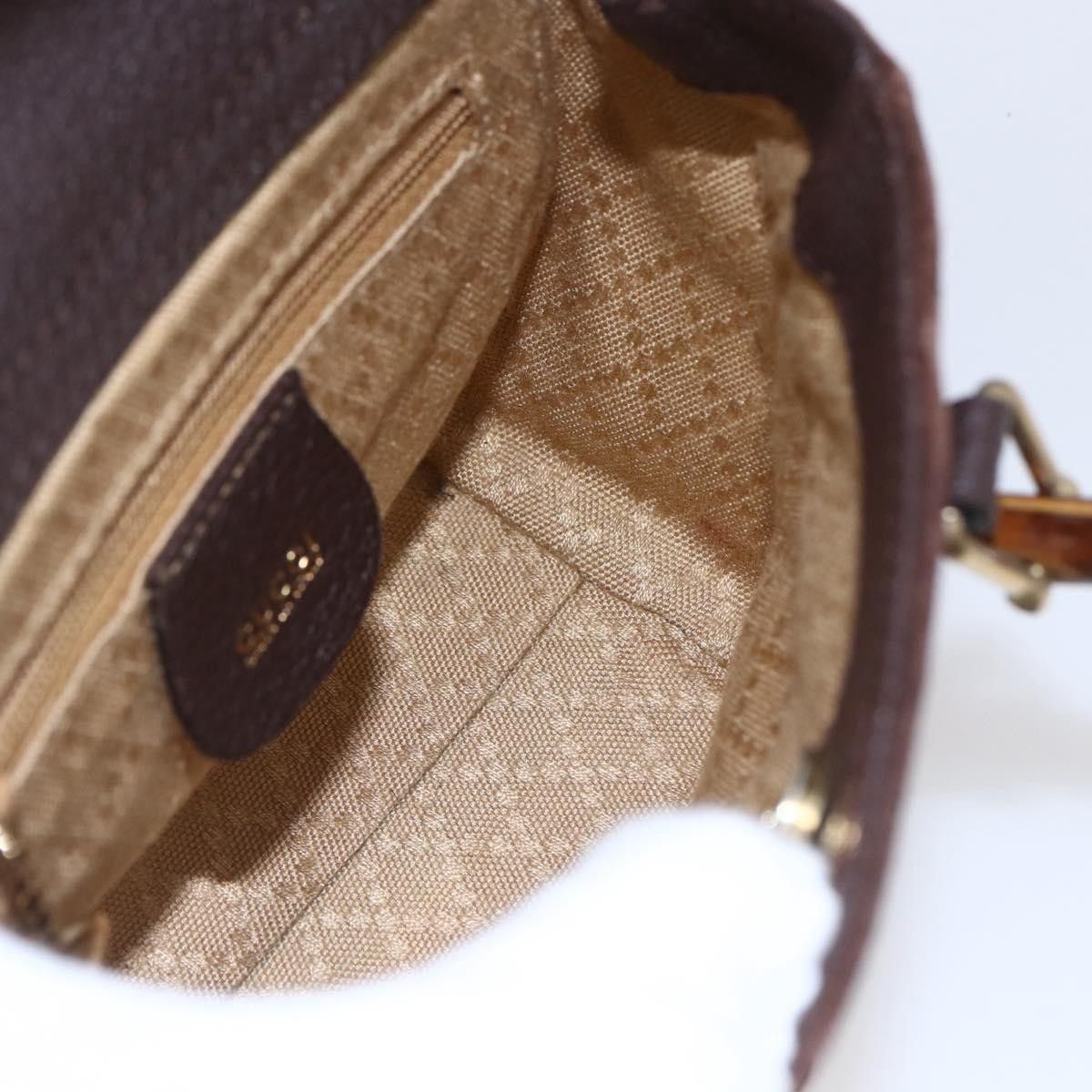 Gucci Gucci Vintage Bamboo Front Pocket Tote Suede Size ONE SIZE - 21 Thumbnail