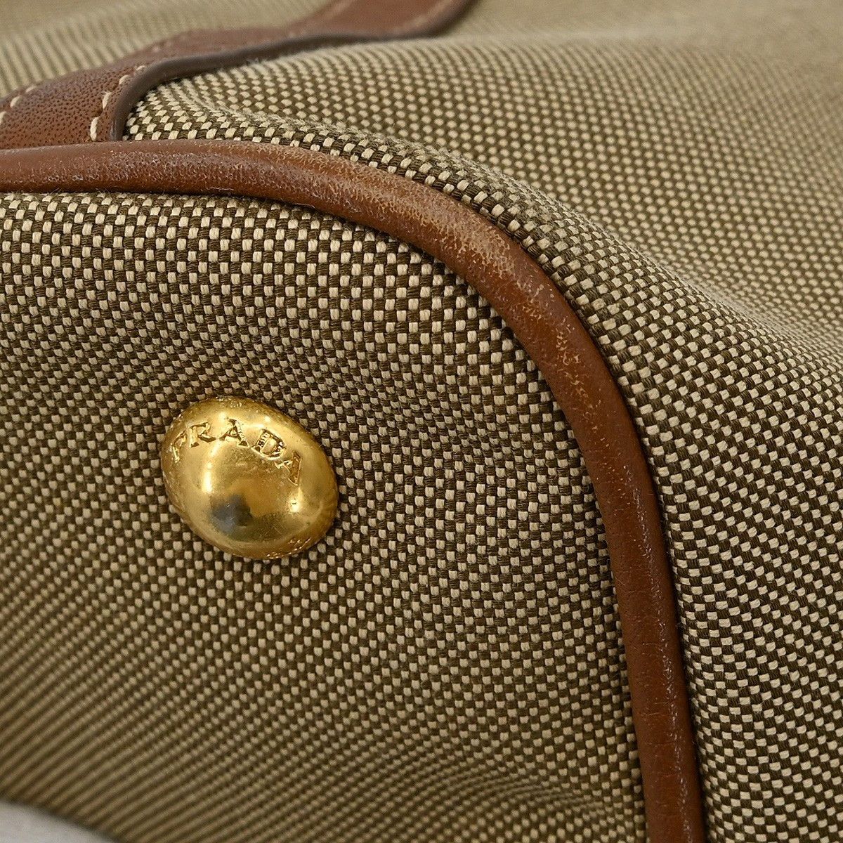 Prada Prada Logo Convertible Tote Canvas with Leather Size ONE SIZE - 8 Thumbnail