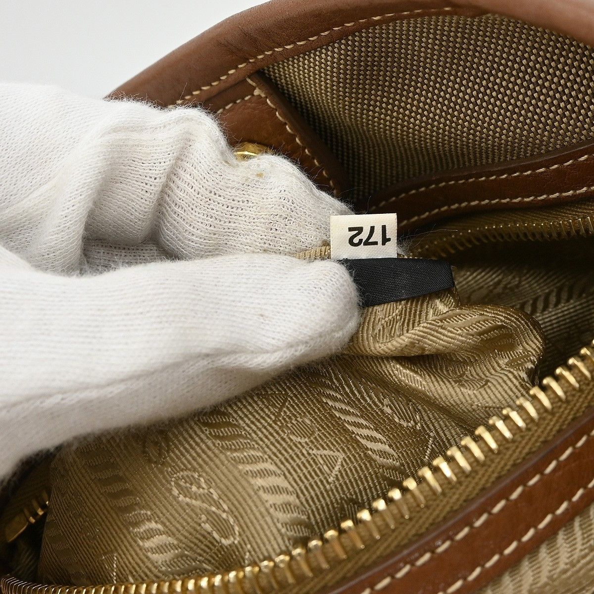 Prada Prada Logo Convertible Tote Canvas with Leather Size ONE SIZE - 4 Thumbnail