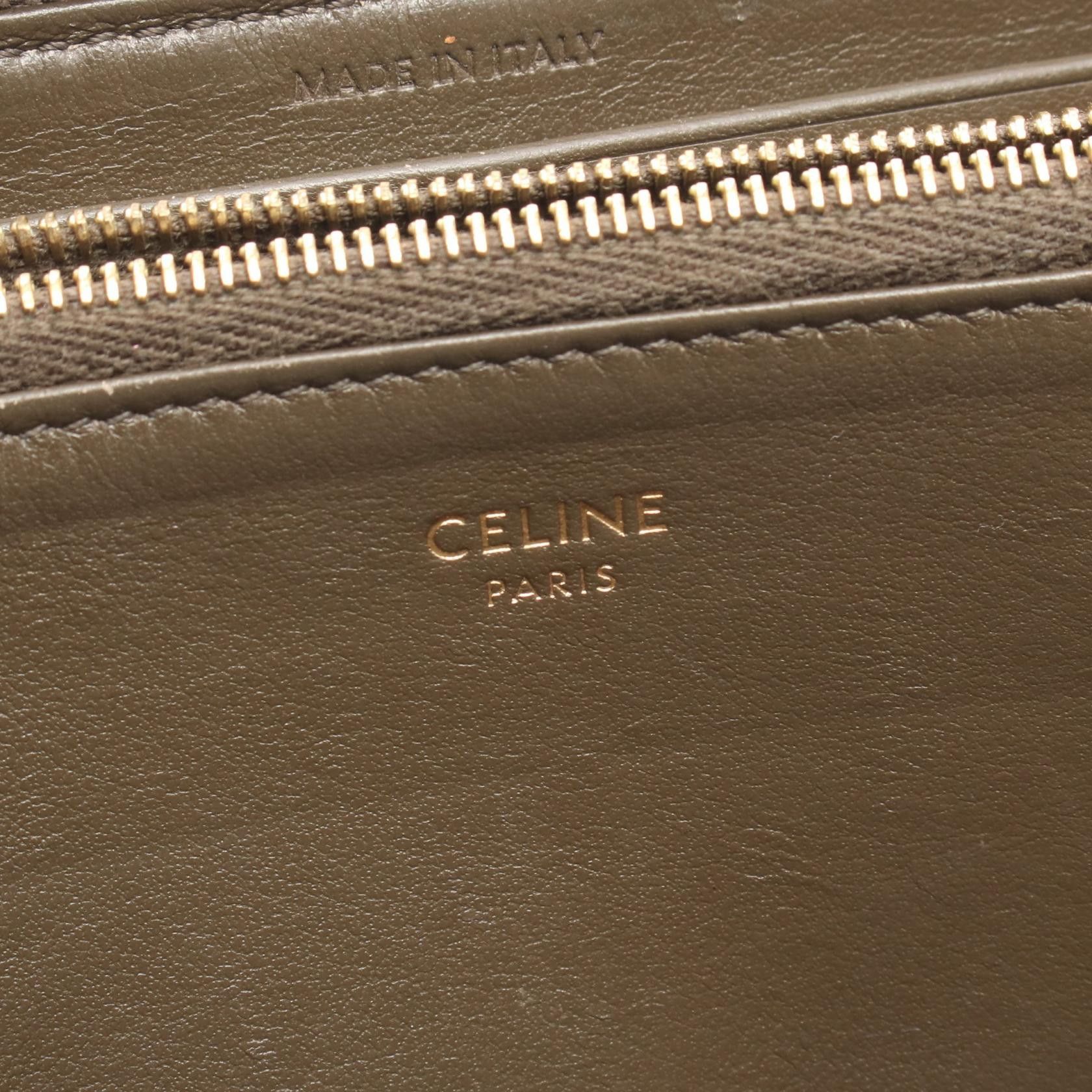 Celine Celine Celine C Charm Large Zipped Wallet Leather Wallet Leather Long Wallet 10B553BFL DUTY FREE for USA Size ONE SIZE - 4 Thumbnail