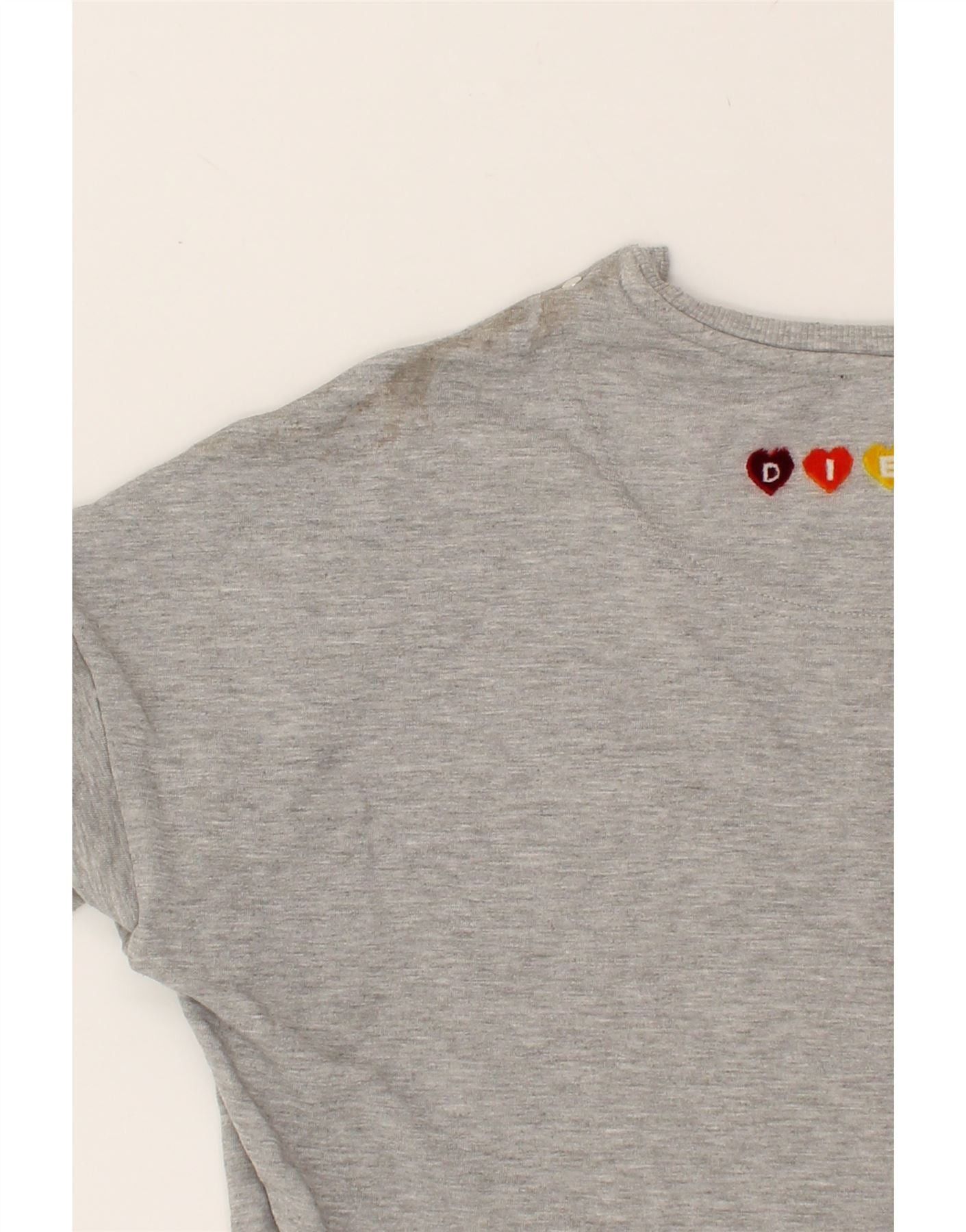Diesel Womens Crop Sweatshirt Jumper UK 6 XS Grey Cotton Size XS / US 0-2 / IT 36-38 - 3 Thumbnail