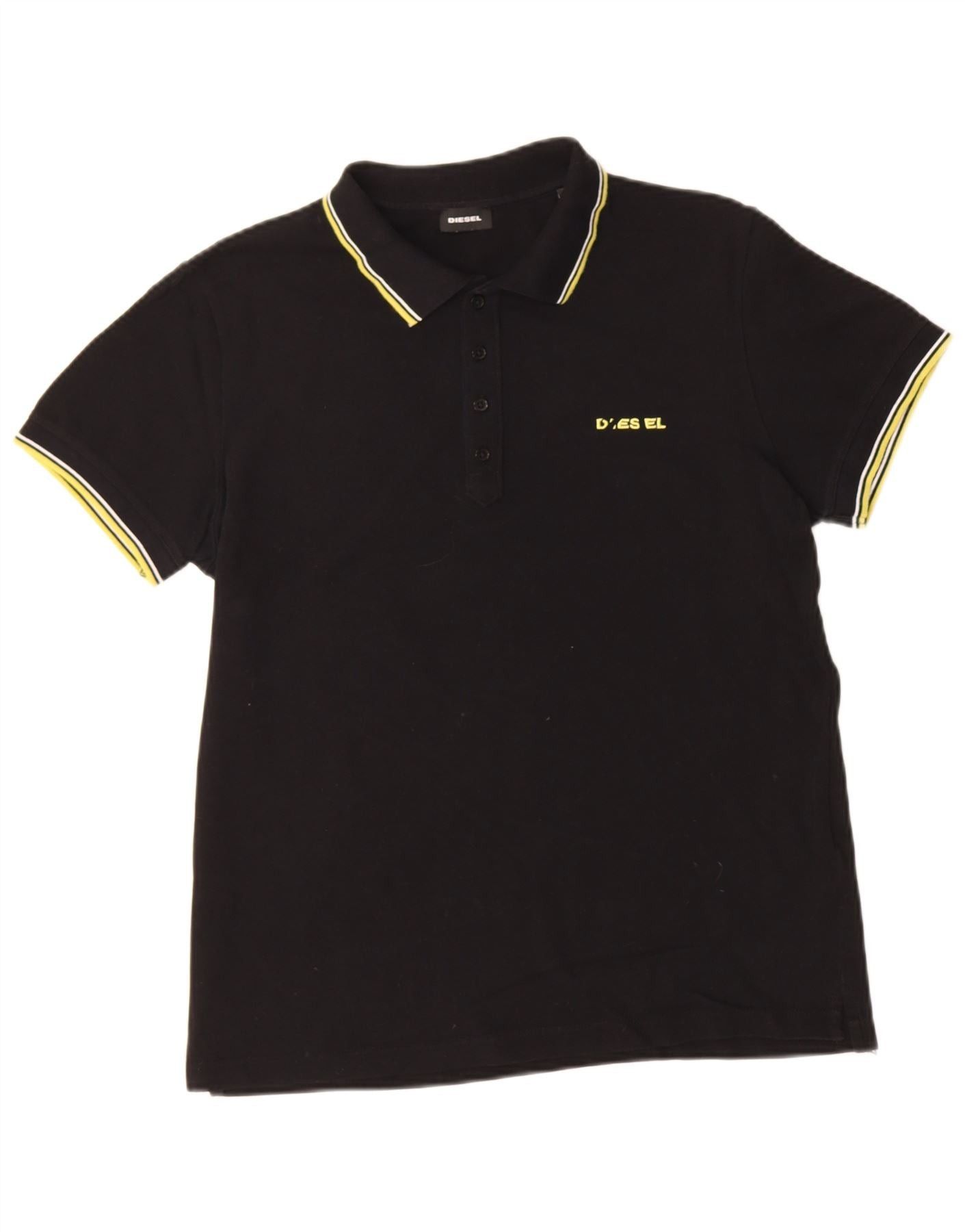Diesel Mens Polo Shirt Large Black Cotton Size US M / EU 48-50 / 2 - 3 Thumbnail