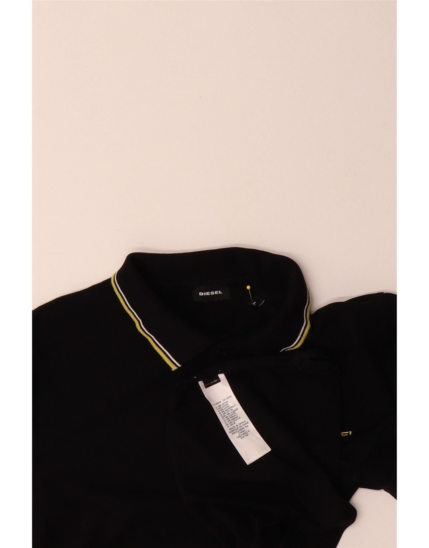 Diesel Mens Polo Shirt Large Black Cotton Size US M / EU 48-50 / 2 - 5 Thumbnail