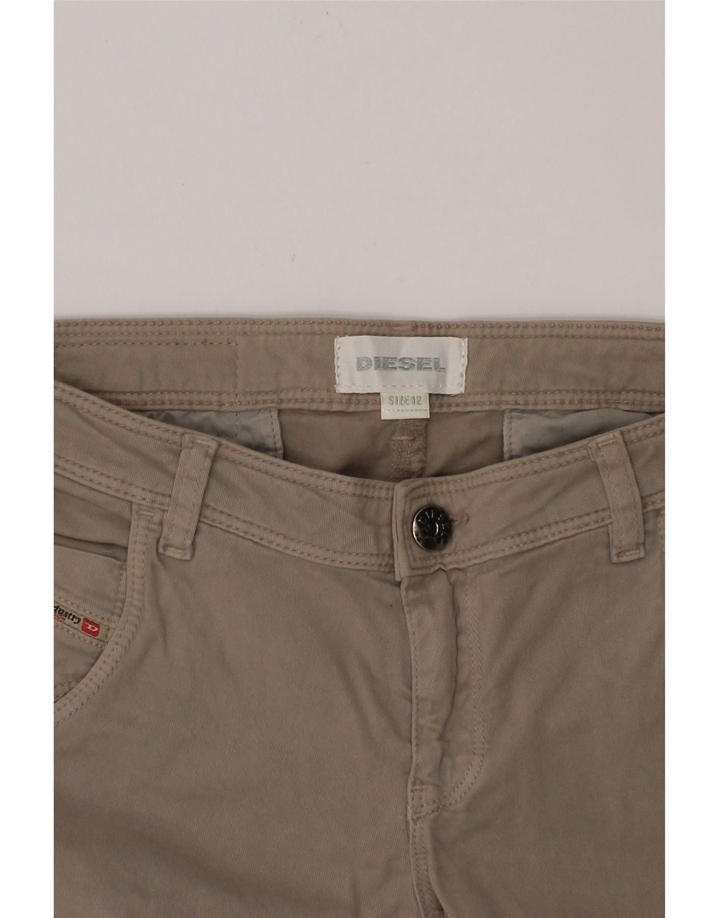 Diesel Boys Slim Cargo Trousers 11-12 Years W27 L27 Beige Cotton Size 30" / US 8 / IT 44 - 3 Thumbnail