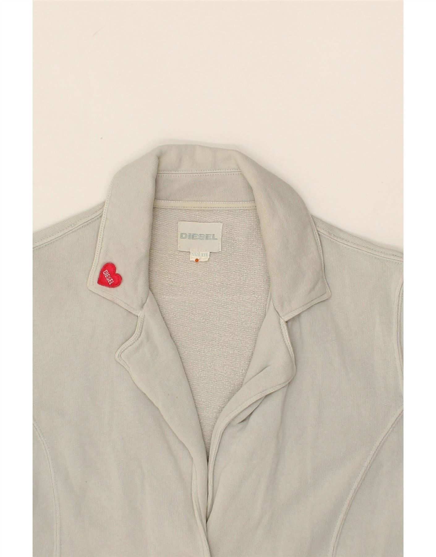 Diesel Girls 2 Button Blazer Jacket 11-12 Years 2XL Grey Cotton Size XXL / US 16-18 / IT 52-54 - 3 Thumbnail