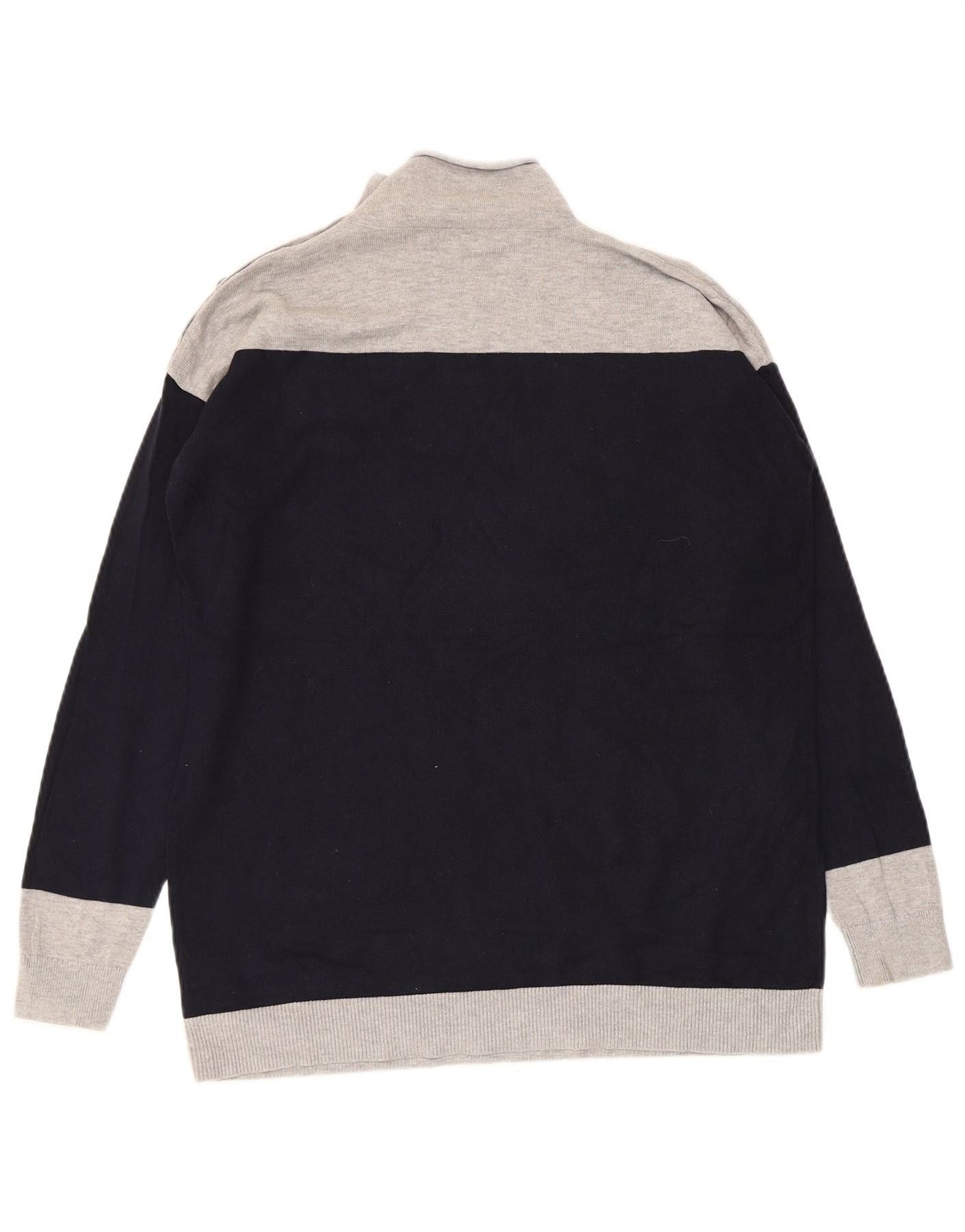 Ralph Lauren Womens Longline Turtle Neck Jumper Sweater UK 6 XS Navy Blue Size M / US 6-8 / IT 42-44 - 2 Thumbnail