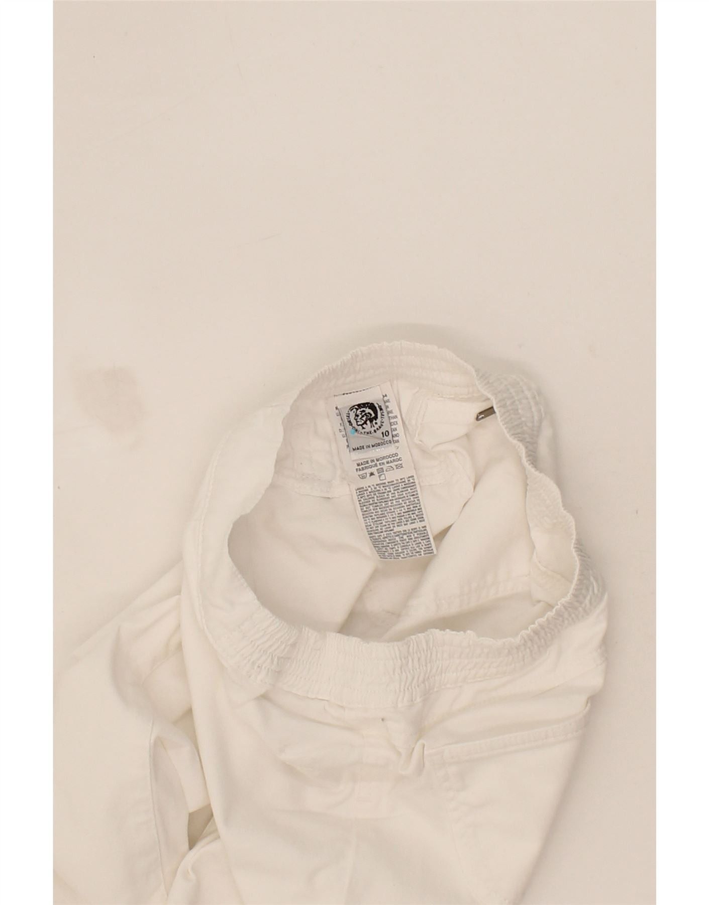 Diesel Girls Slim Casual Trousers 9-10 Years W26 L23 White Cotton Size 28" / US 6 / IT 42 - 3 Thumbnail