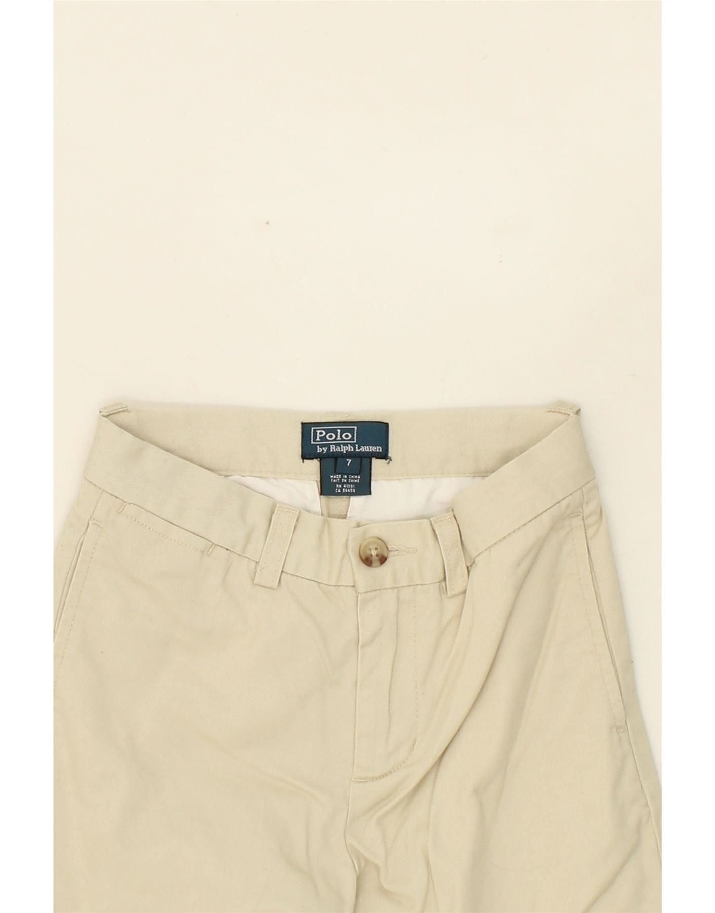 Polo Ralph Lauren Girls Straight Chino Trousers 6-7 Years W20 L22 Beige Size 26" / US 2 / IT 38 - 3 Thumbnail