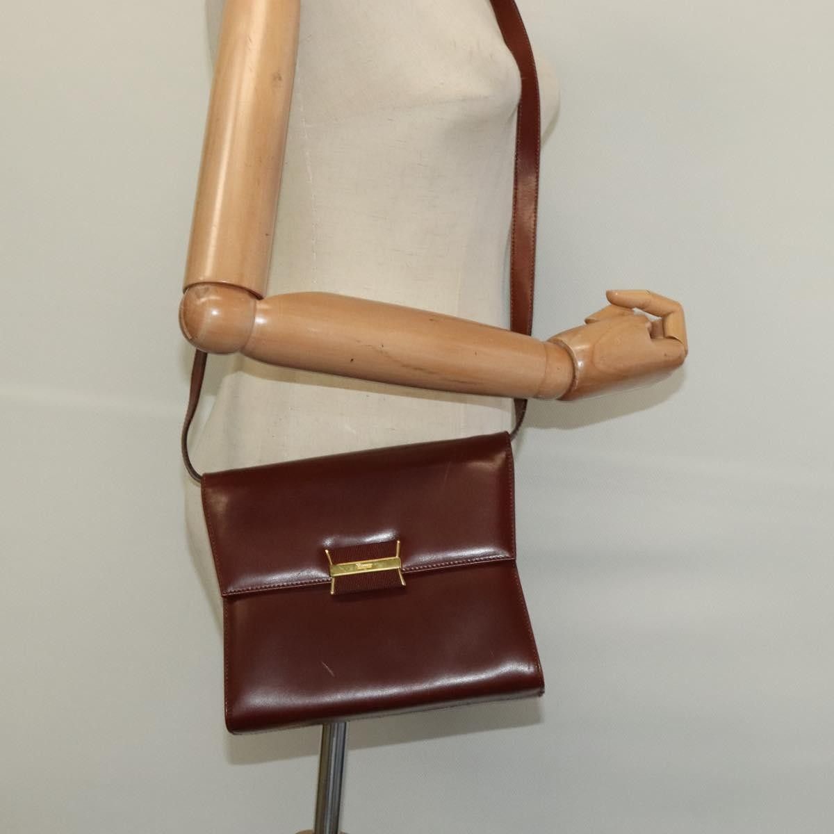 Salvatore Ferragamo Salvatore Ferragamo Flap Shoulder Bag Leather Size ONE SIZE - 13 Thumbnail