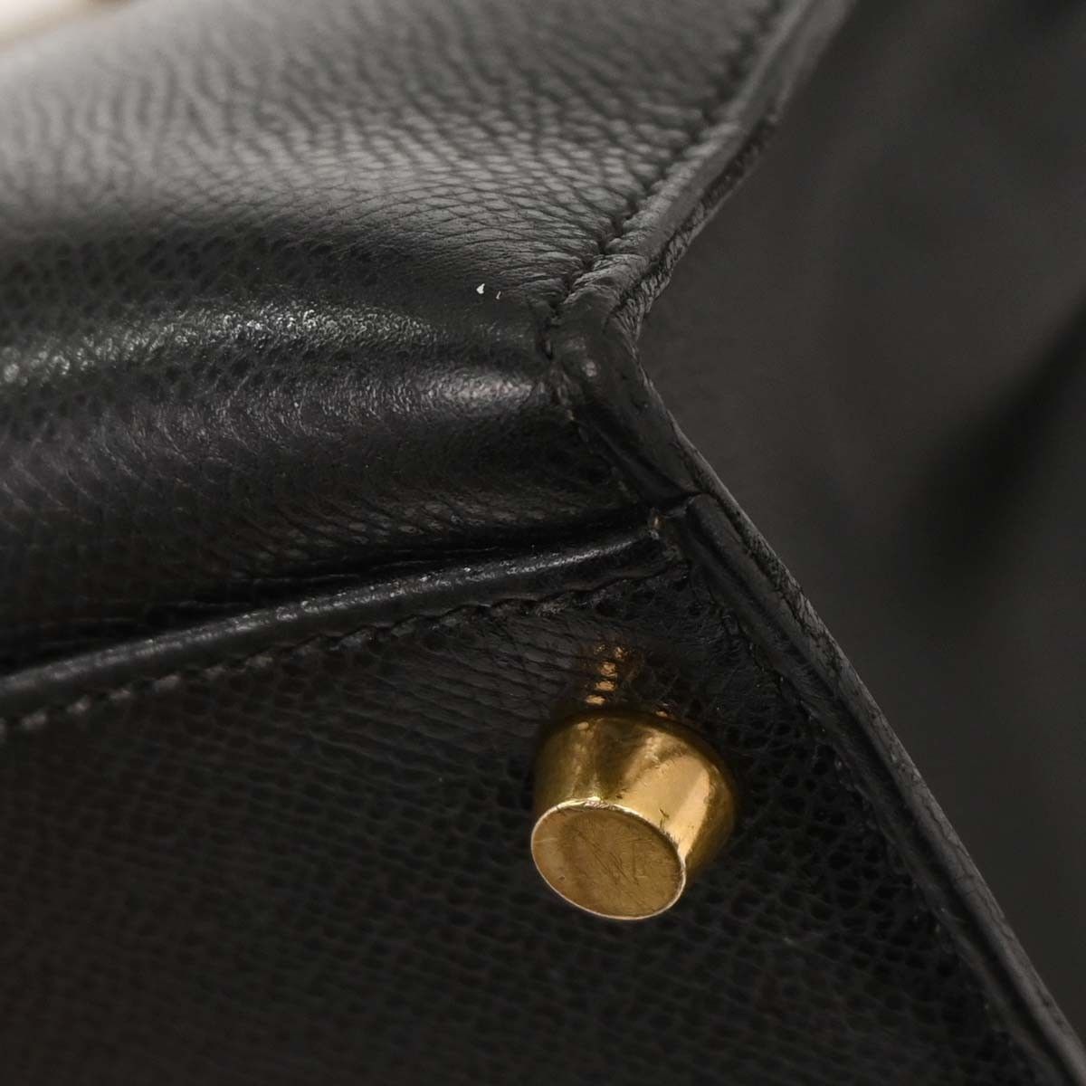 Hermes Hermes Kelly Handbag Black Courchevel with Palladium Hardware Size ONE SIZE - 6 Thumbnail