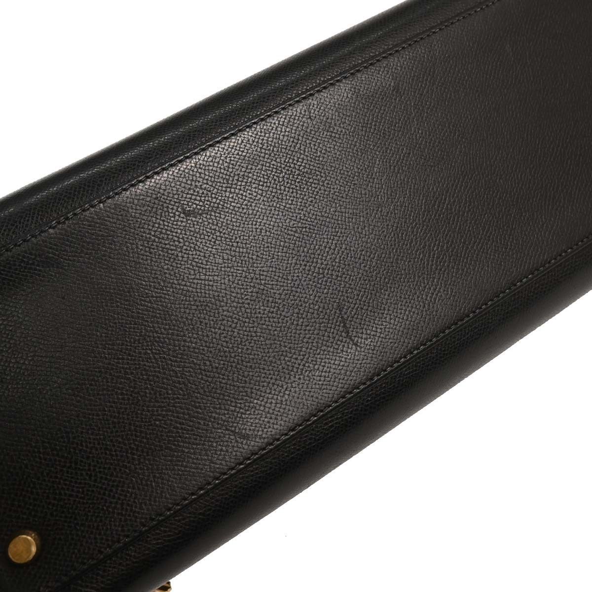 Hermes Hermes Kelly Handbag Black Courchevel with Palladium Hardware Size ONE SIZE - 10 Thumbnail