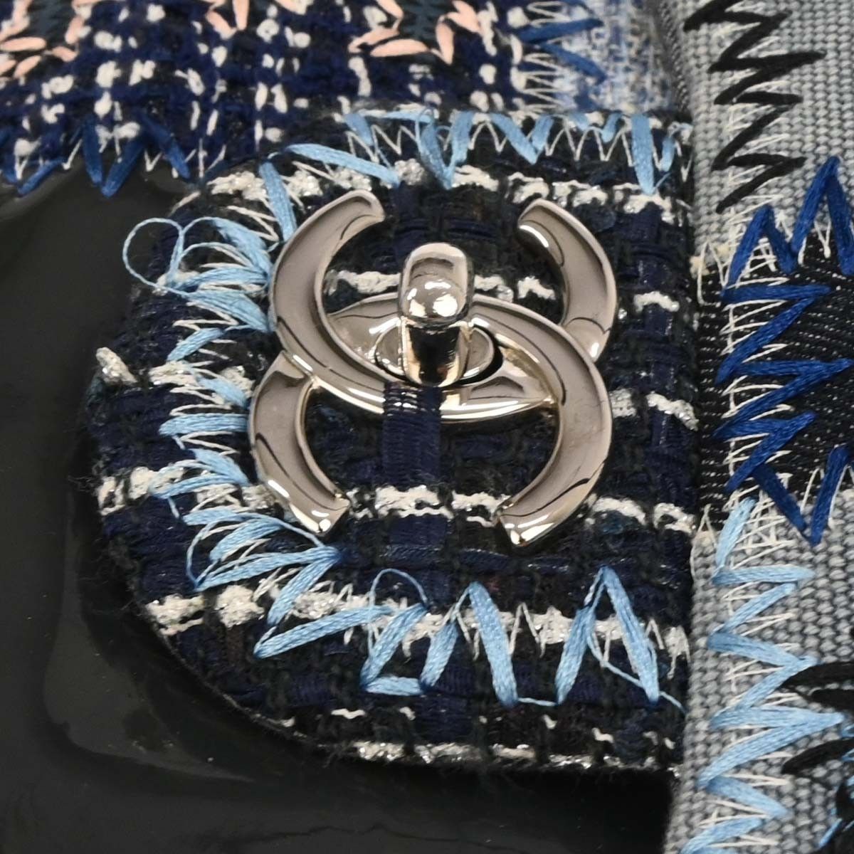 Chanel Chanel Flap Bag Multicolor Patchwork Tweed, Caviar with Calfskin Size ONE SIZE - 9 Thumbnail