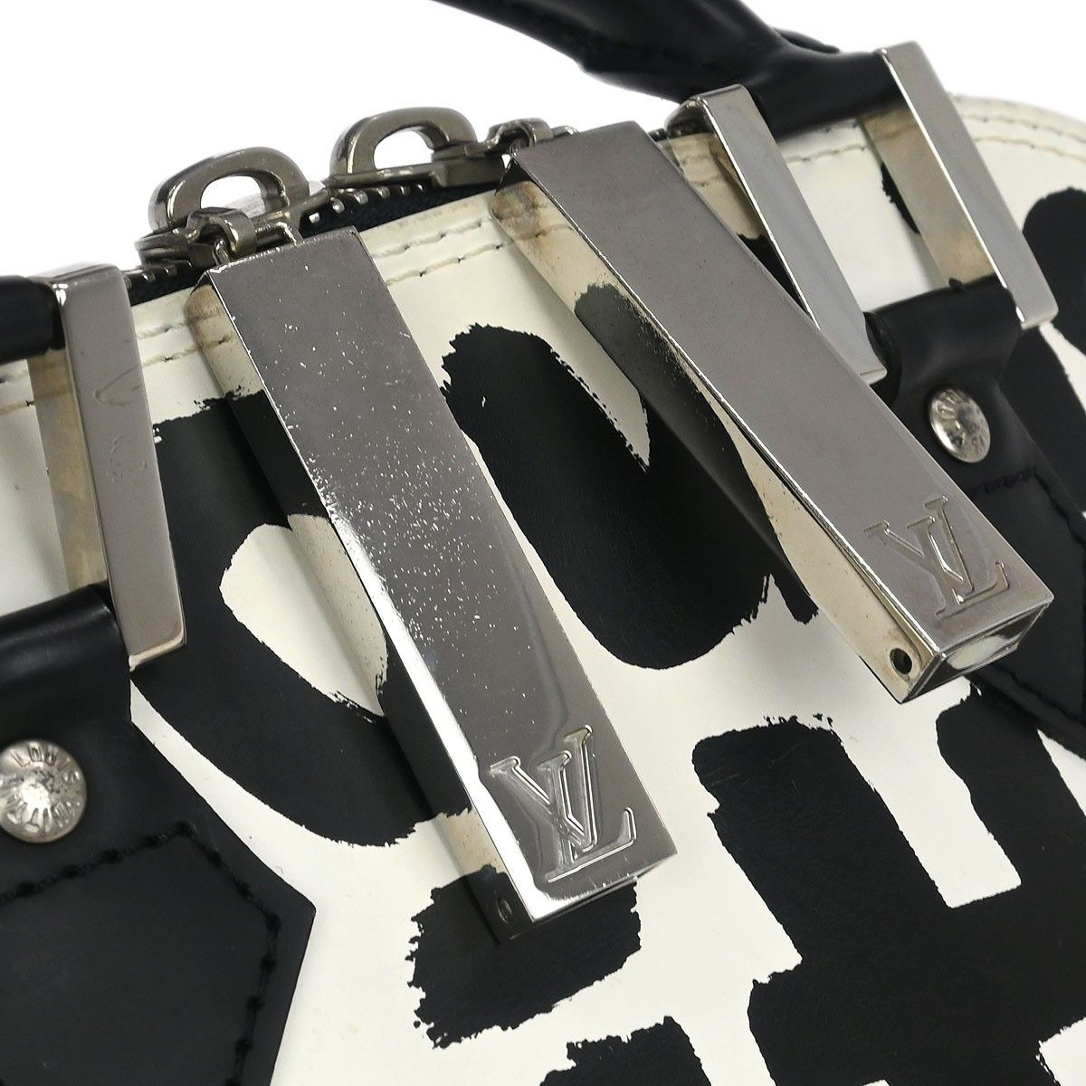 Louis Vuitton Louis Vuitton Alma Handbag Limited Edition Graffiti Leather Size ONE SIZE - 8 Thumbnail